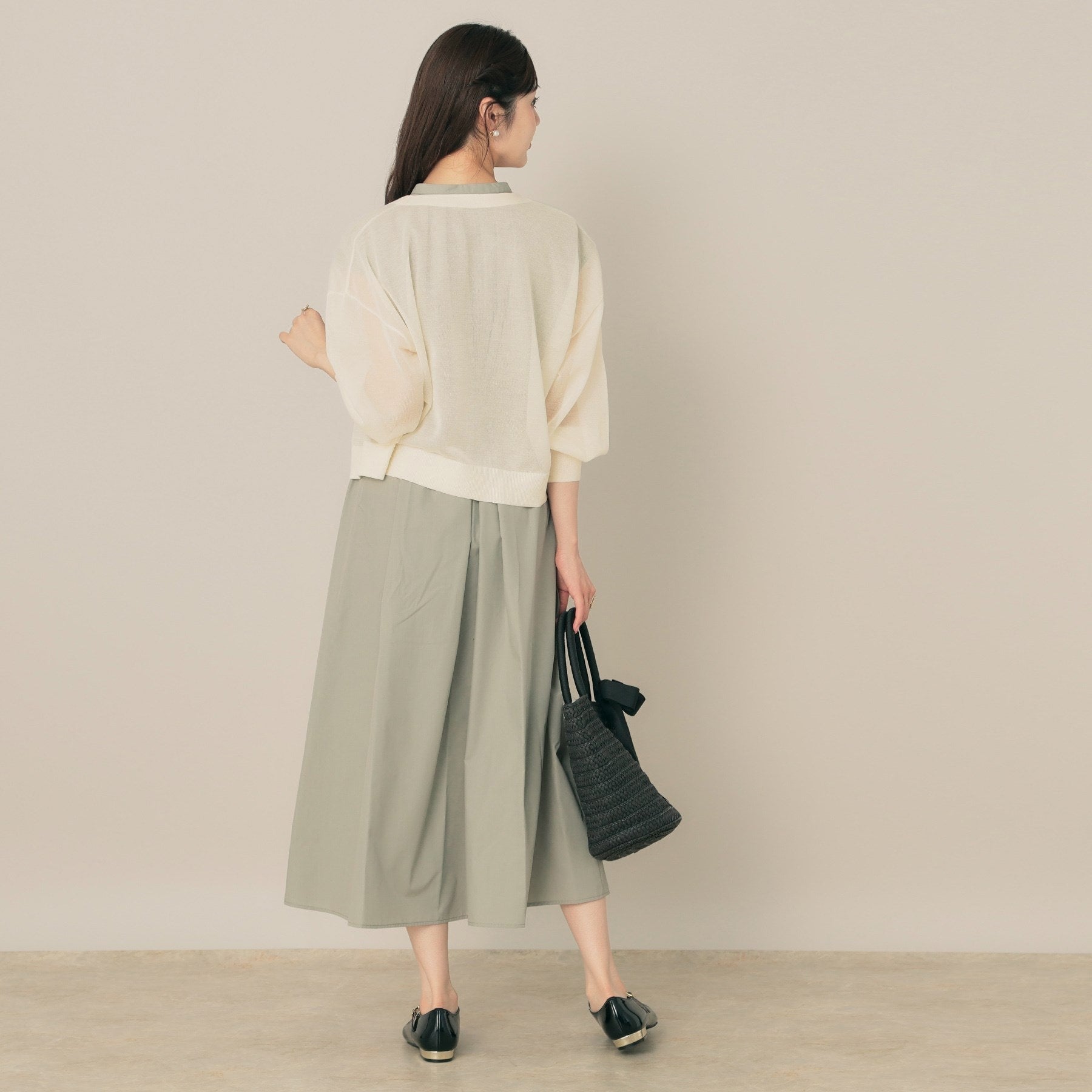 クチュール ブローチ Couture Brooch ダブルパール調 LEVITAカーディ （チャコールグレー(013)） チャコールグレー(013)