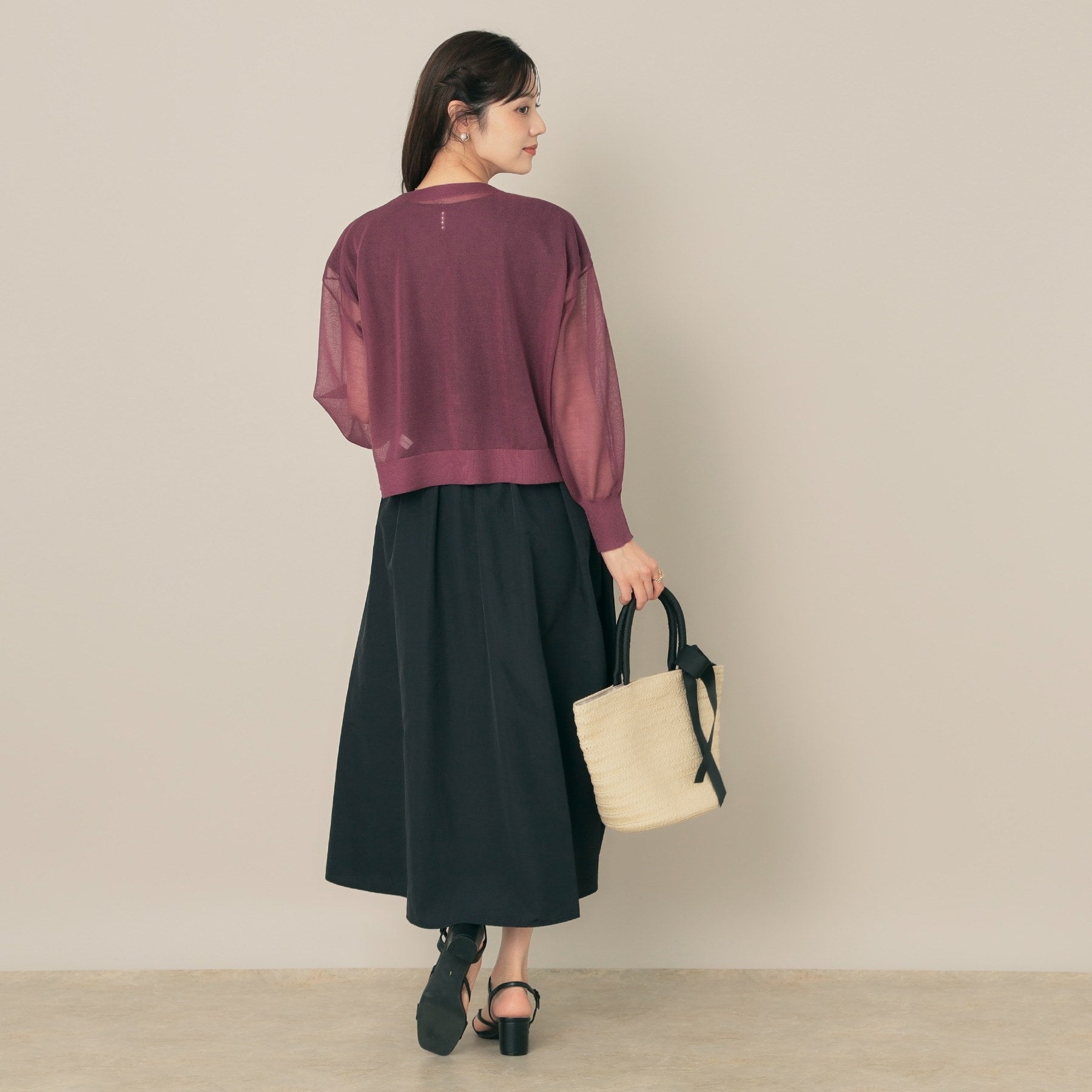 クチュール ブローチ Couture Brooch ダブルパール調 LEVITAカーディ （チャコールグレー(013)） チャコールグレー(013)
