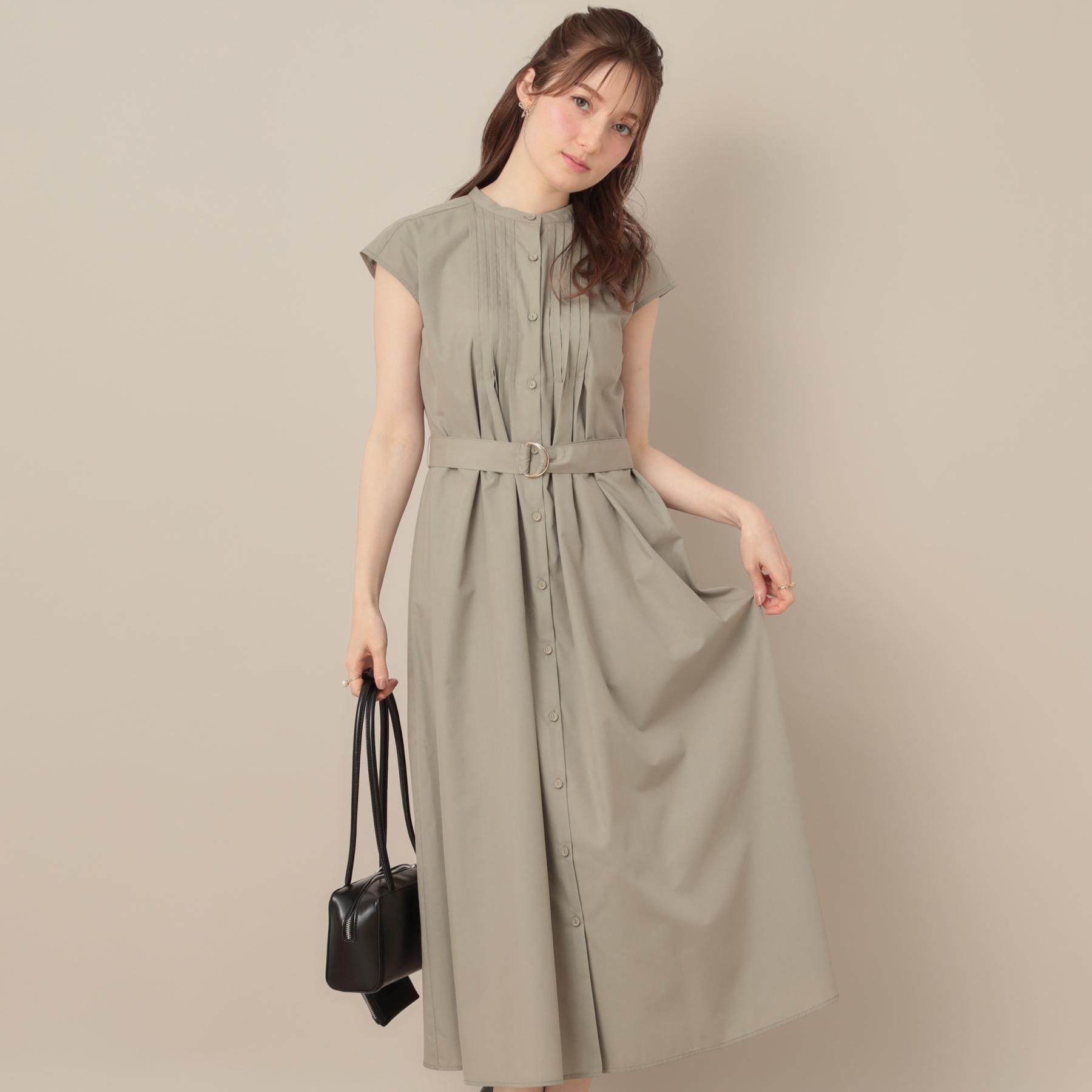 クチュール ブローチ Couture Brooch フロントタックシャツワンピース （グリーン(025)） グリーン(025)