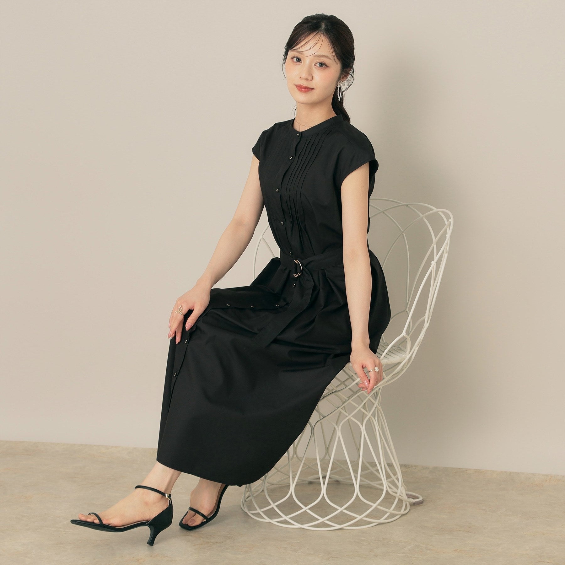 クチュール ブローチ Couture Brooch フロントタックシャツワンピース （グリーン(025)） グリーン(025)