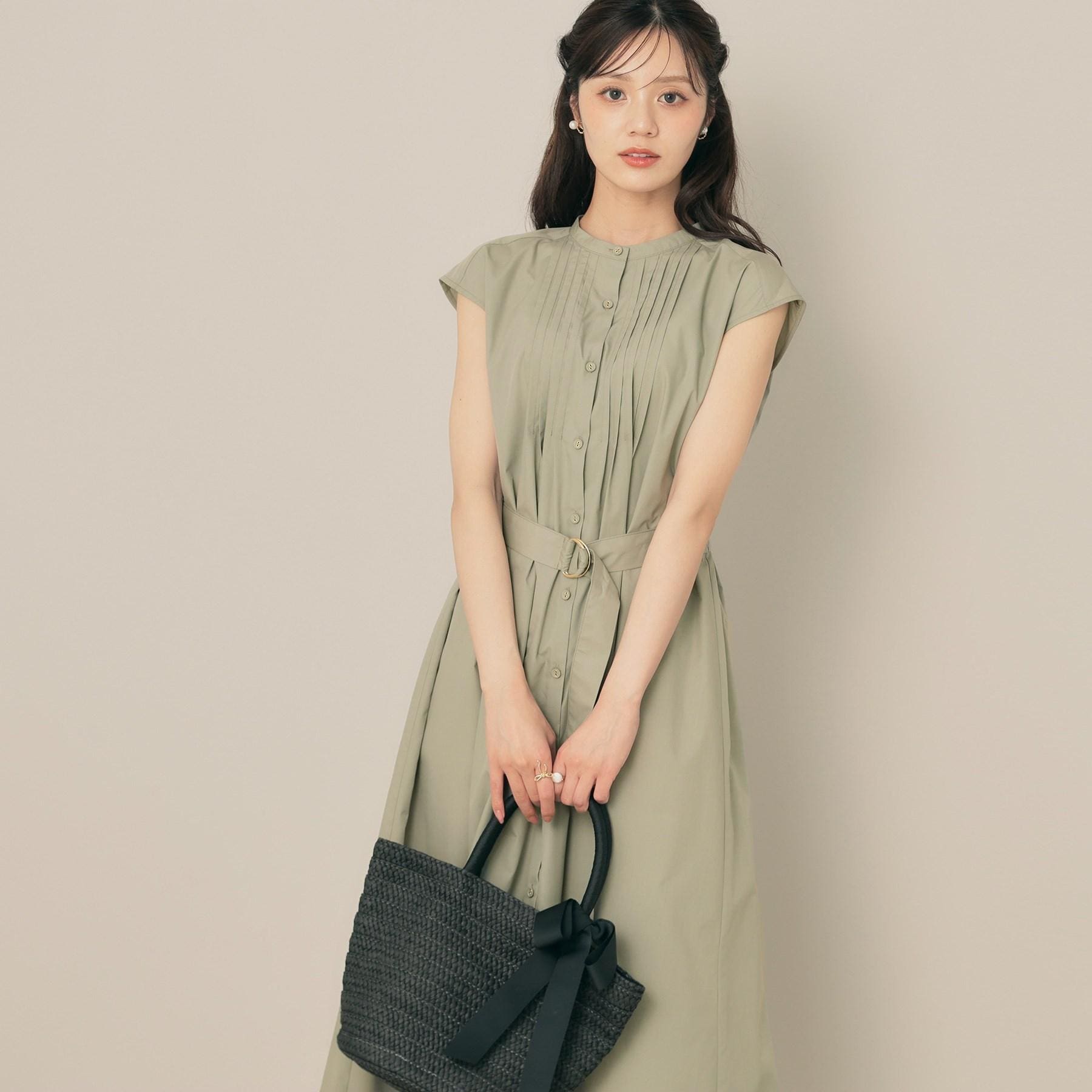 クチュール ブローチ Couture Brooch フロントタックシャツワンピース （グリーン(025)） グリーン(025)