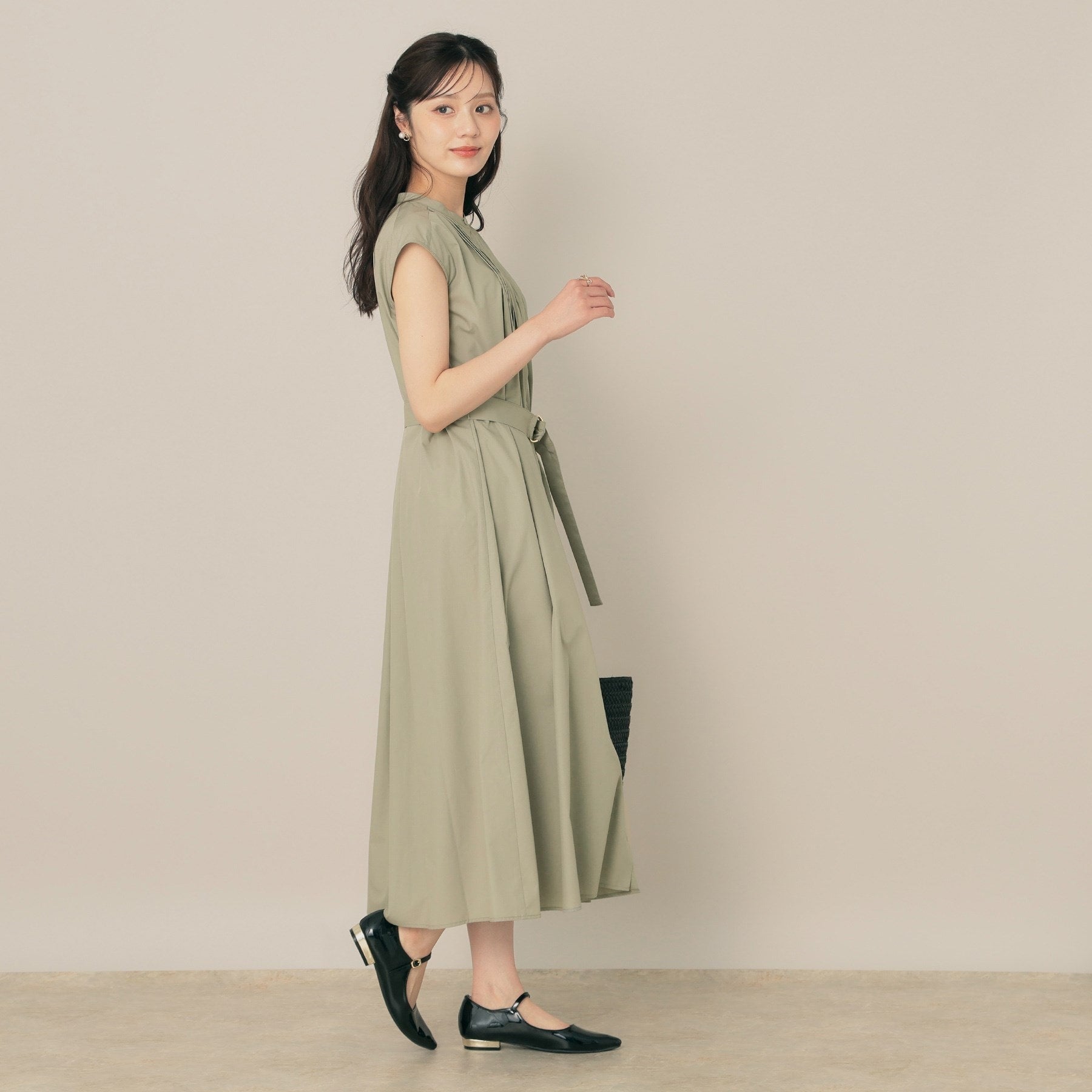 クチュール ブローチ Couture Brooch フロントタックシャツワンピース （グリーン(025)） グリーン(025)