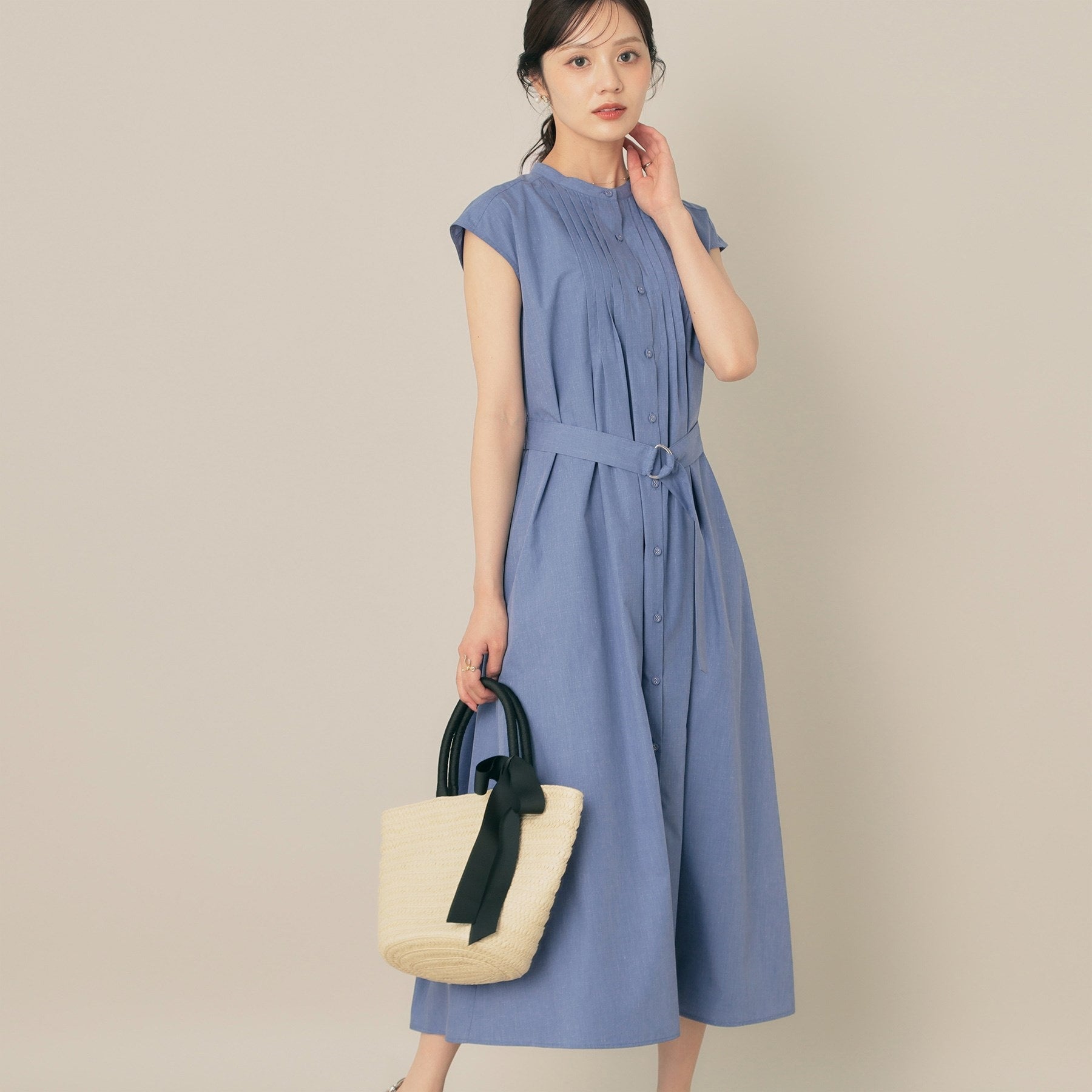 クチュール ブローチ Couture Brooch フロントタックシャツワンピース （グリーン(025)） グリーン(025)