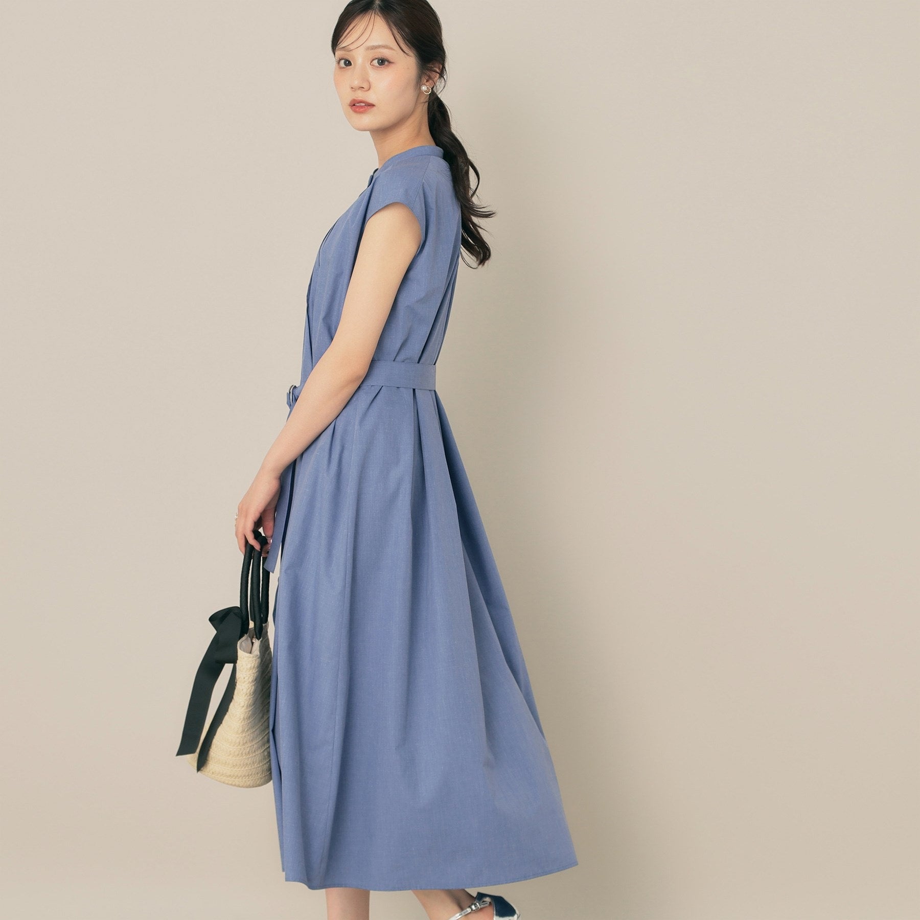 クチュール ブローチ Couture Brooch フロントタックシャツワンピース （グリーン(025)） グリーン(025)