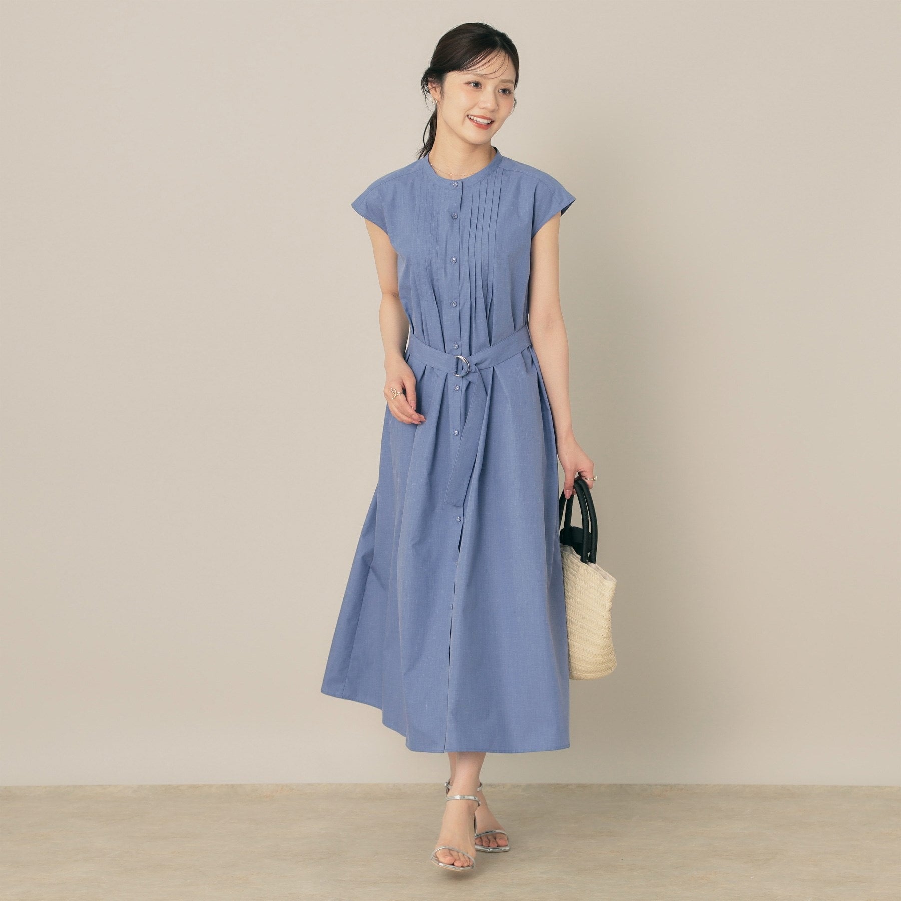 クチュール ブローチ Couture Brooch フロントタックシャツワンピース （グリーン(025)） グリーン(025)