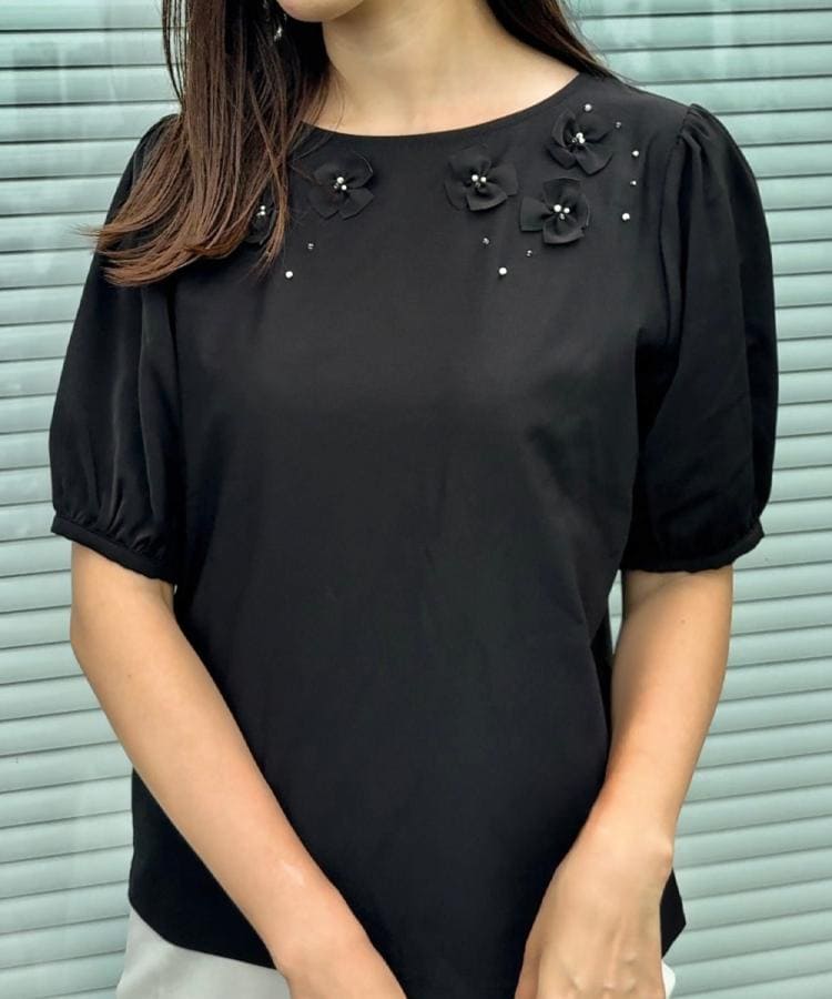 クチュール ブローチ Couture Brooch シフォンフラワーエンブロ （ブラック(019)） ブラック(019)