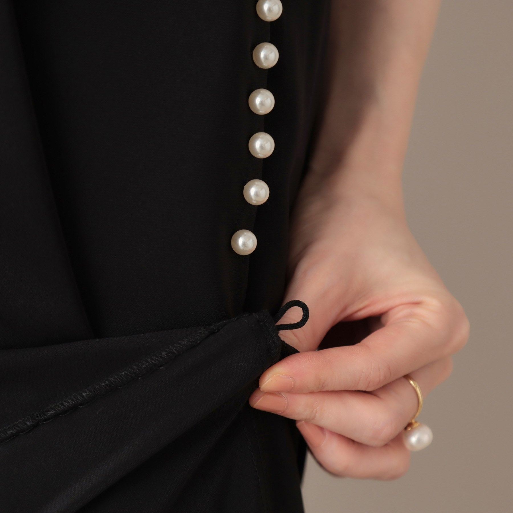 クチュール ブローチ Couture Brooch フェイクパール リラックスワイドパンツ （アイボリー(004)） アイボリー(004)