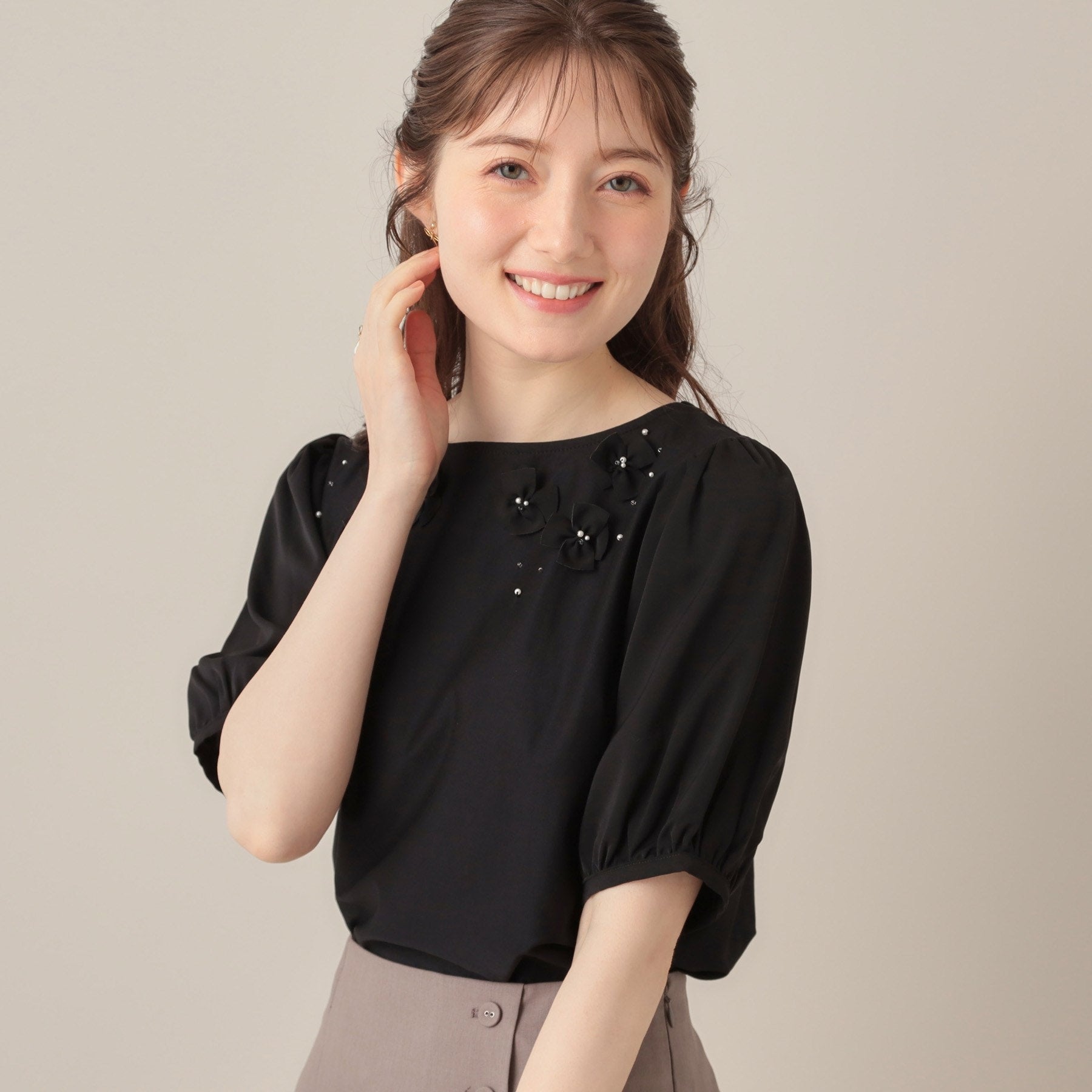 クチュール ブローチ Couture Brooch シフォンフラワーエンブロ （ミントグリーン(021)） ミントグリーン(021)