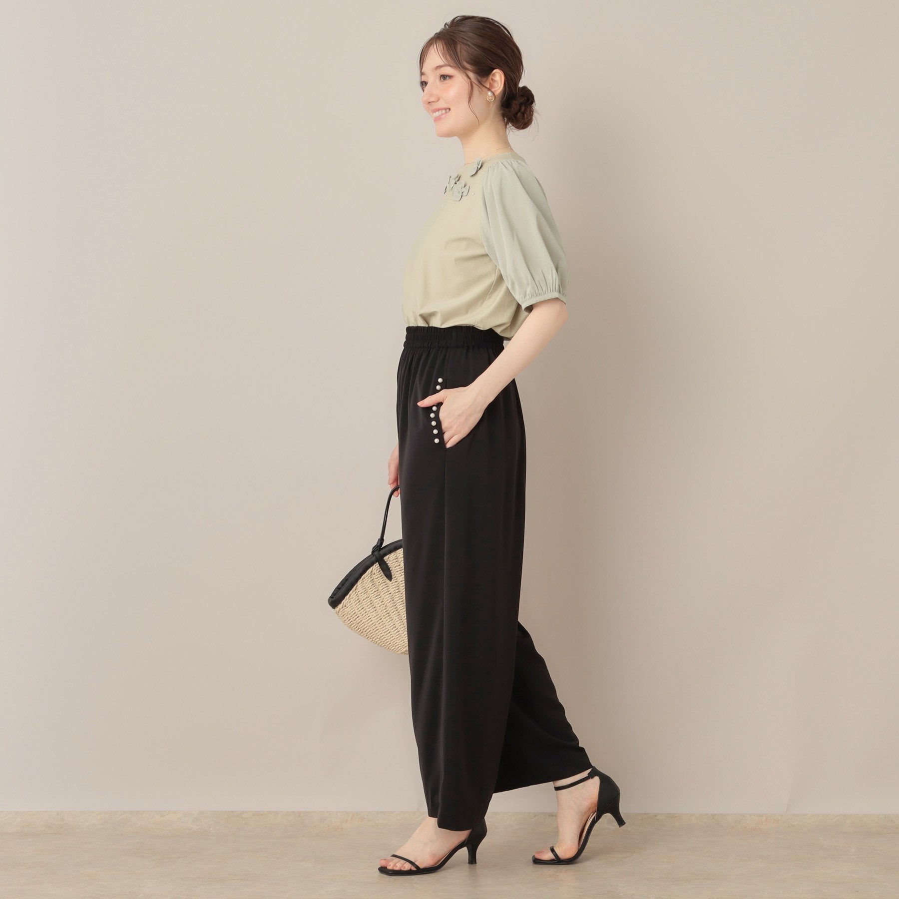 クチュール ブローチ Couture Brooch シフォンフラワーエンブロ （ミントグリーン(021)） ミントグリーン(021)