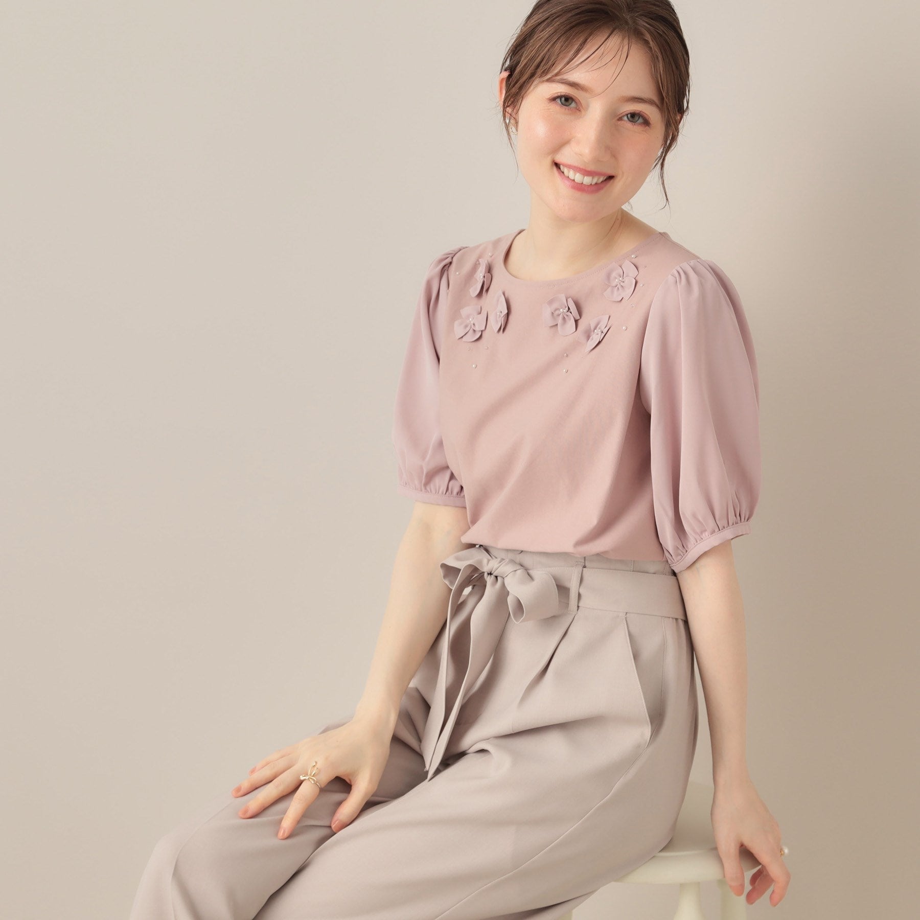 クチュール ブローチ Couture Brooch シフォンフラワーエンブロ （ミントグリーン(021)） ミントグリーン(021)