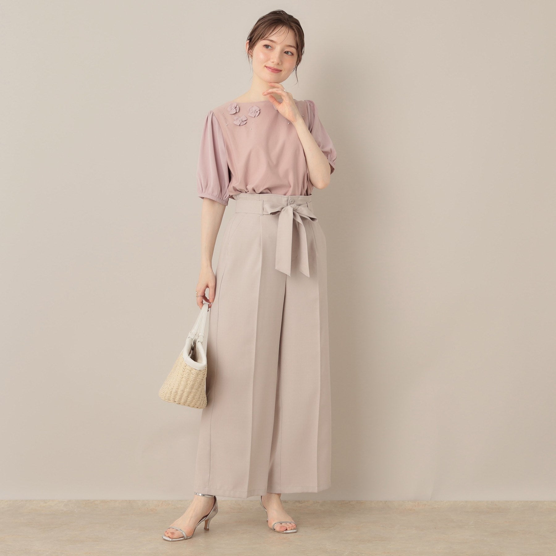 クチュール ブローチ Couture Brooch シフォンフラワーエンブロ （ミントグリーン(021)） ミントグリーン(021)