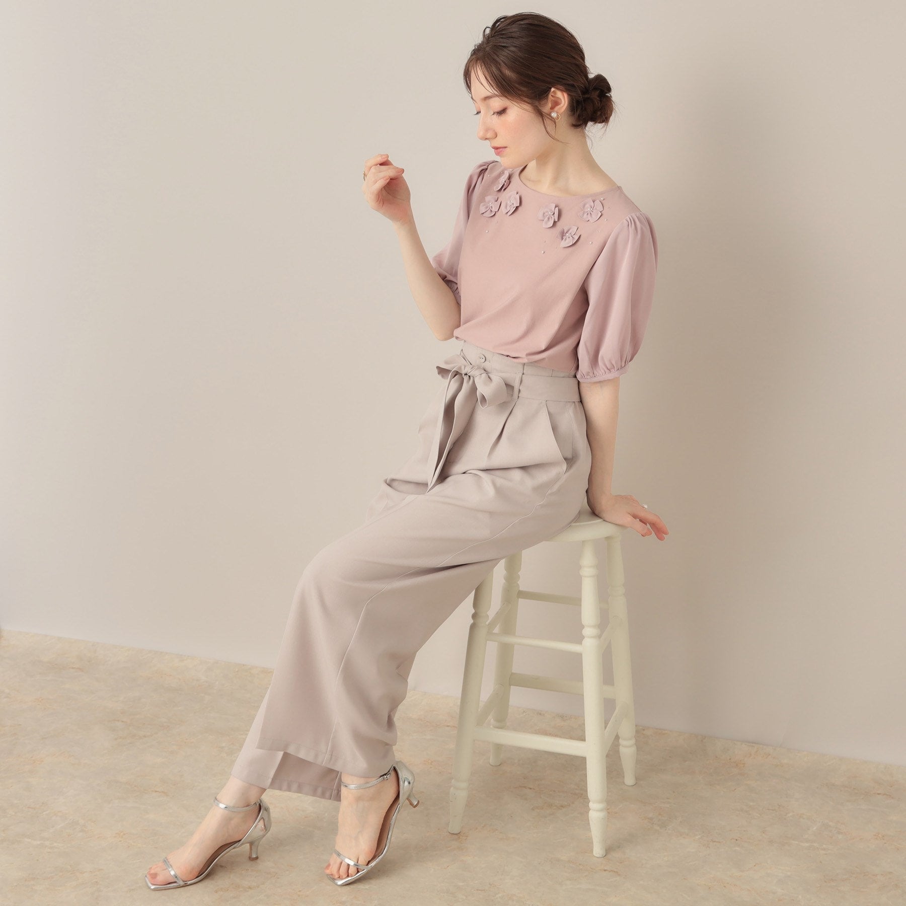 クチュール ブローチ Couture Brooch シフォンフラワーエンブロ （ミントグリーン(021)） ミントグリーン(021)