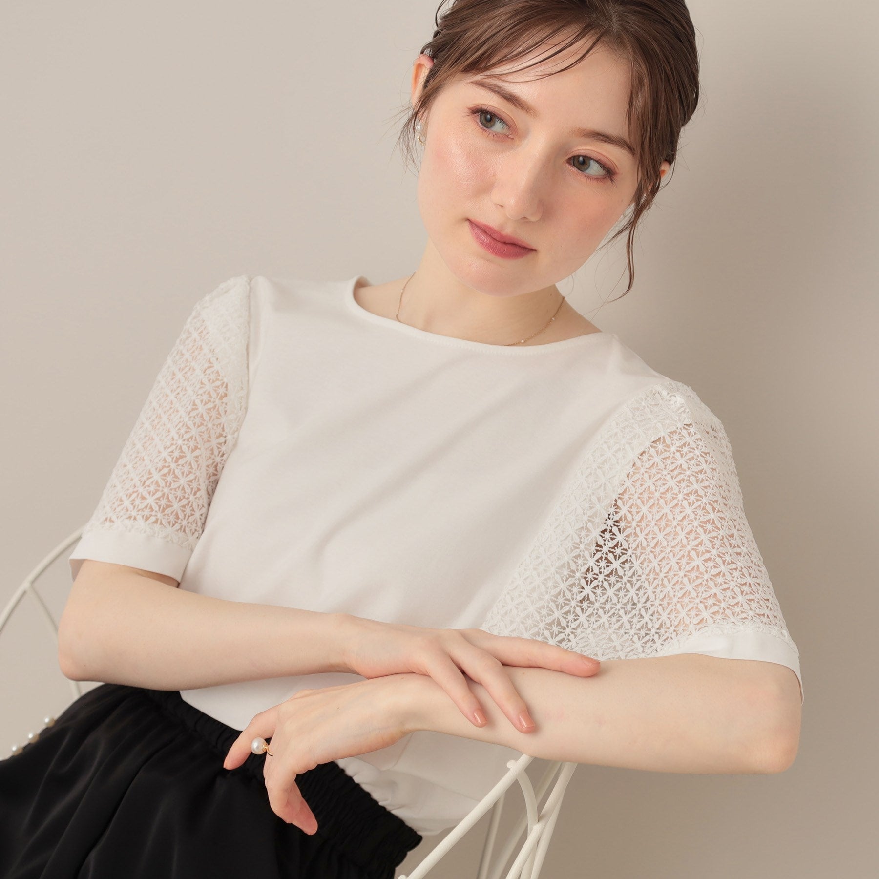 クチュール ブローチ Couture Brooch ケミカルレースフレアスリーブ （ミントグリーン(021)） ミントグリーン(021)