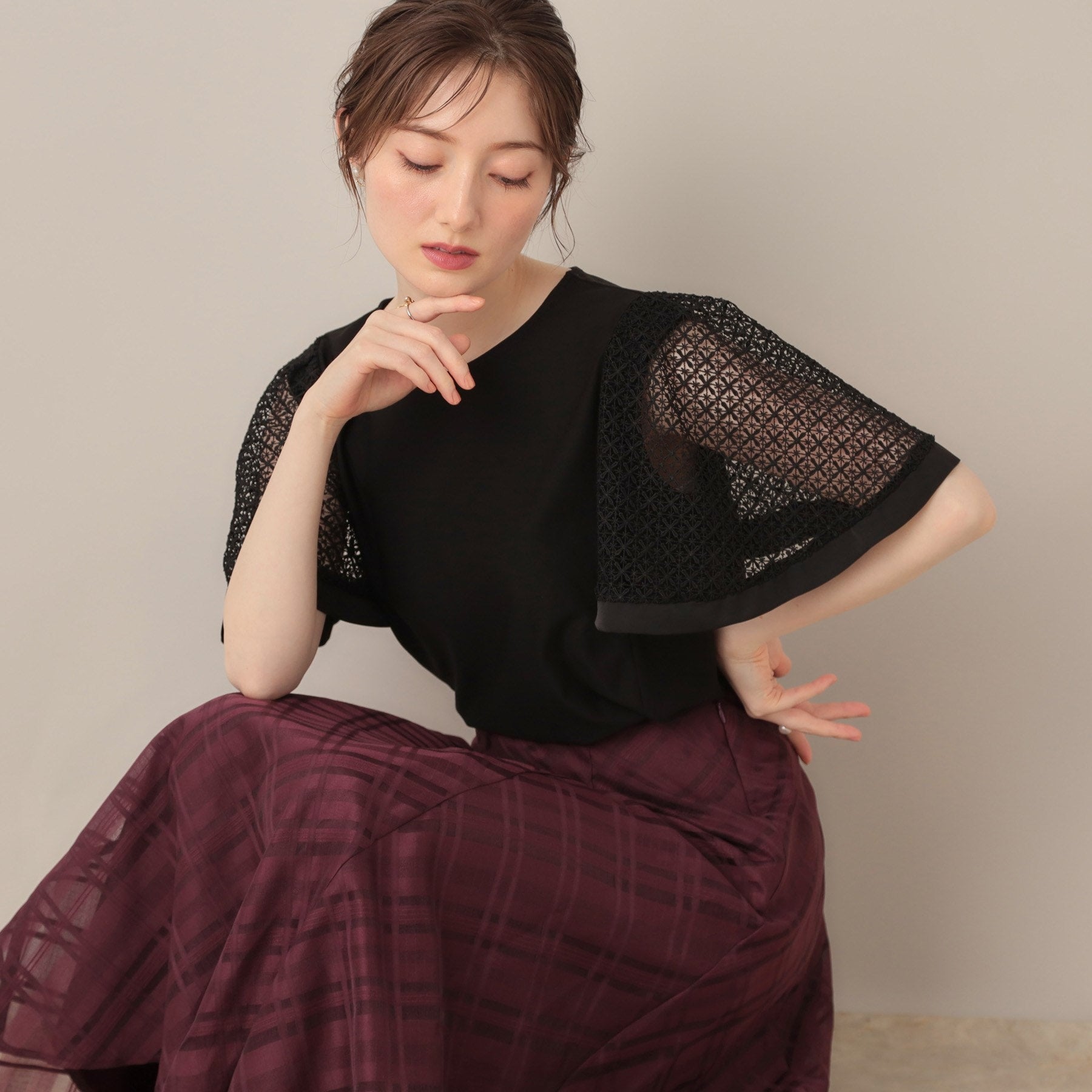 クチュール ブローチ Couture Brooch ケミカルレースフレアスリーブ （ミントグリーン(021)） ミントグリーン(021)