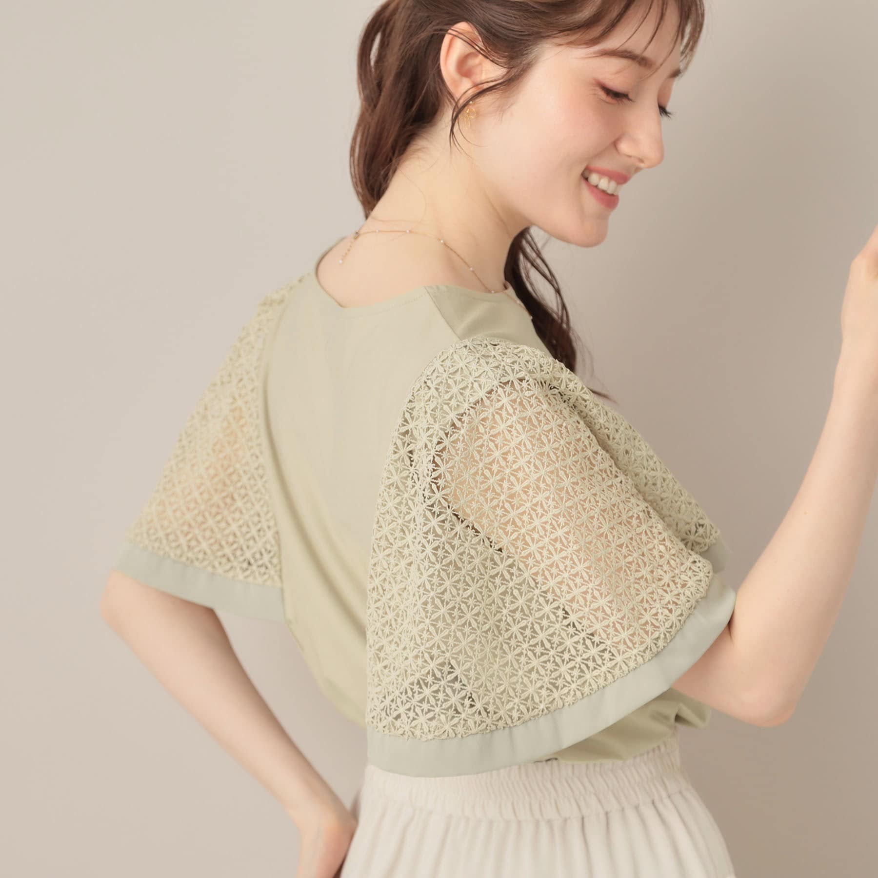 クチュール ブローチ Couture Brooch ケミカルレースフレアスリーブ （ミントグリーン(021)） ミントグリーン(021)