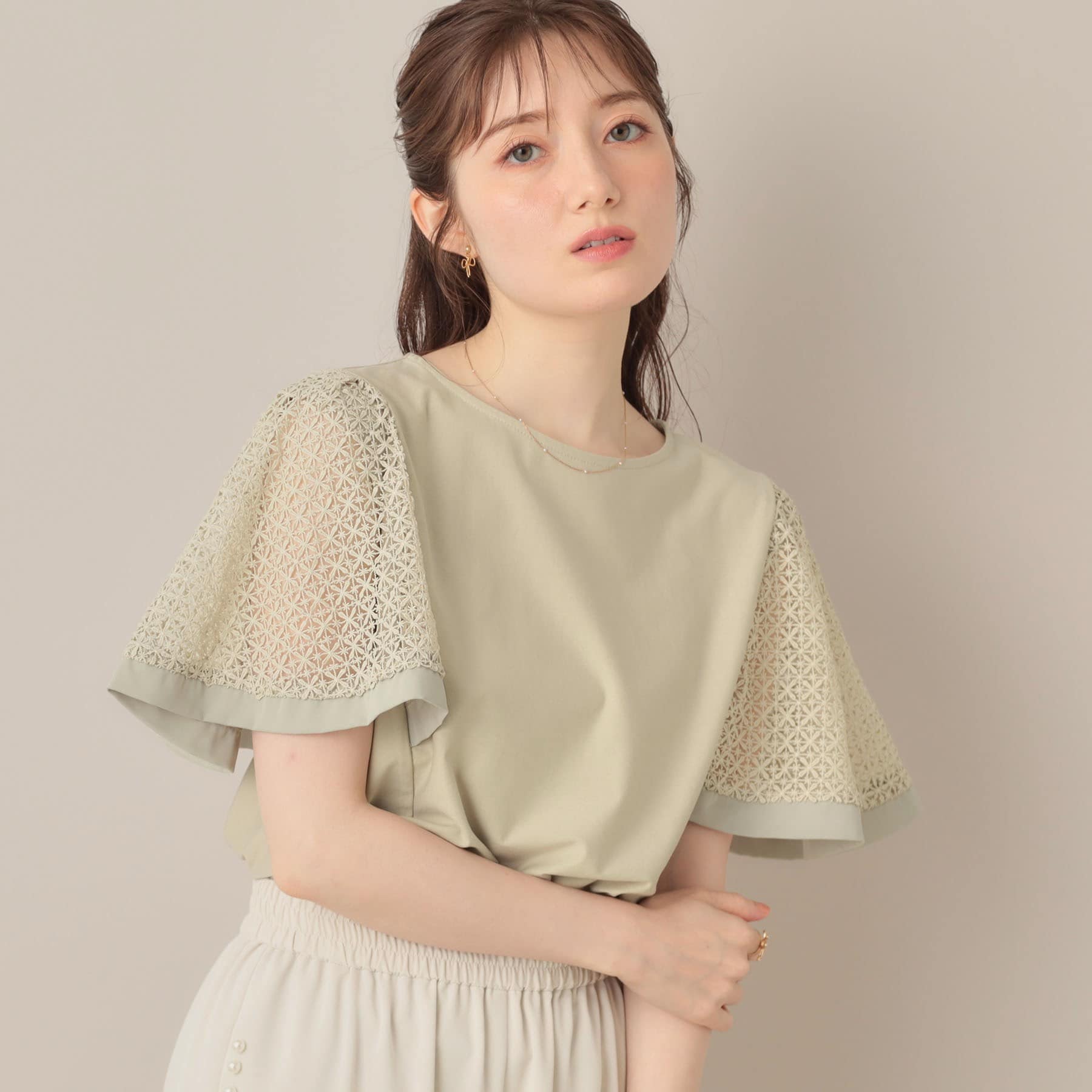 クチュール ブローチ Couture Brooch ケミカルレースフレアスリーブ （ミントグリーン(021)） ミントグリーン(021)