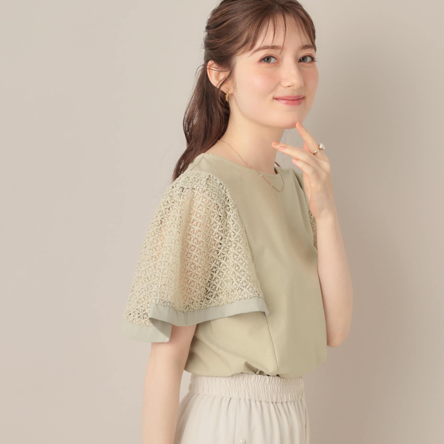 クチュール ブローチ Couture Brooch ケミカルレースフレアスリーブ （ミントグリーン(021)） ミントグリーン(021)