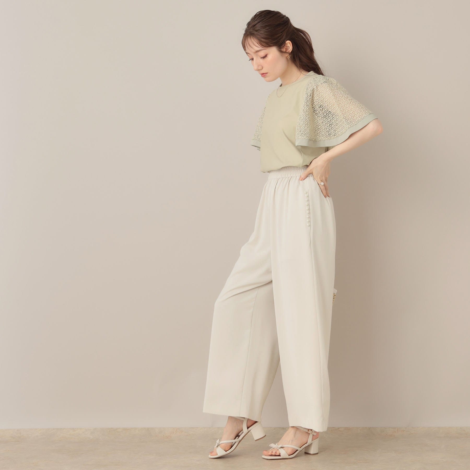 クチュール ブローチ Couture Brooch ケミカルレースフレアスリーブ （ミントグリーン(021)） ミントグリーン(021)