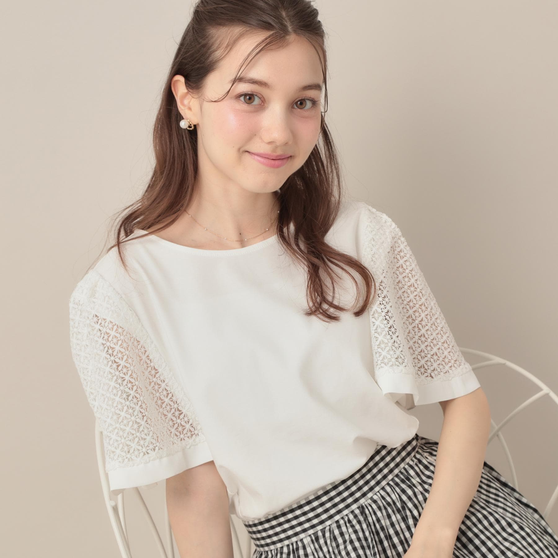 クチュール ブローチ Couture Brooch ケミカルレースフレアスリーブ （オフホワイト(003)） オフホワイト(003)