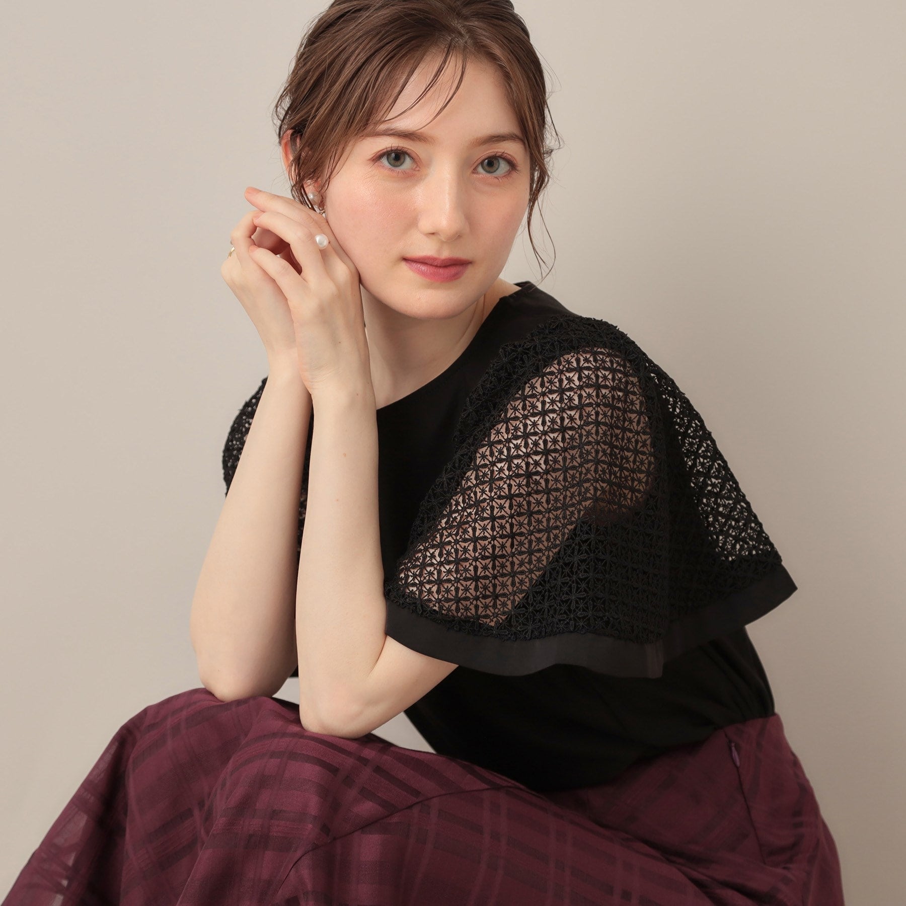 クチュール ブローチ Couture Brooch ケミカルレースフレアスリーブ （ブラック(019)） ブラック(019)