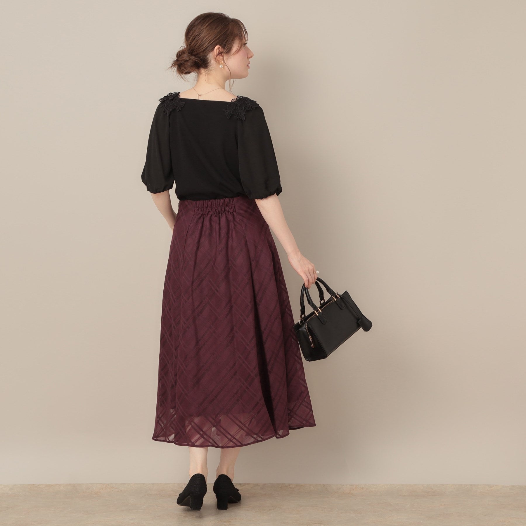 クチュール ブローチ Couture Brooch ラグランレースドッキングカットソー （オフホワイト(003)） オフホワイト(003)