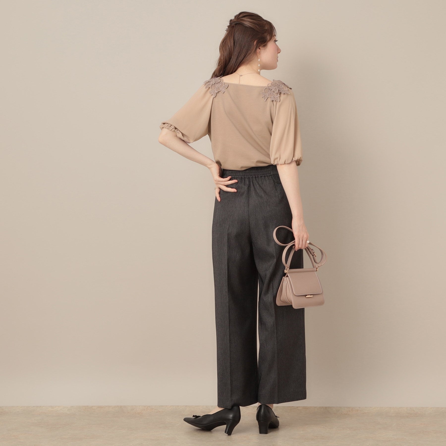 クチュール ブローチ Couture Brooch ラグランレースドッキングカットソー （オフホワイト(003)） オフホワイト(003)