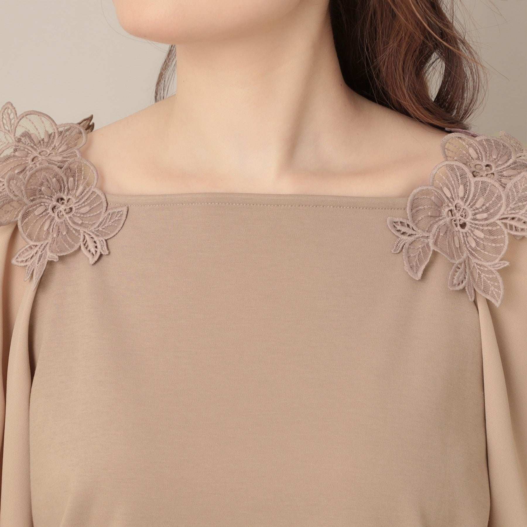 クチュール ブローチ Couture Brooch ラグランレースドッキングカットソー （オフホワイト(003)） オフホワイト(003)