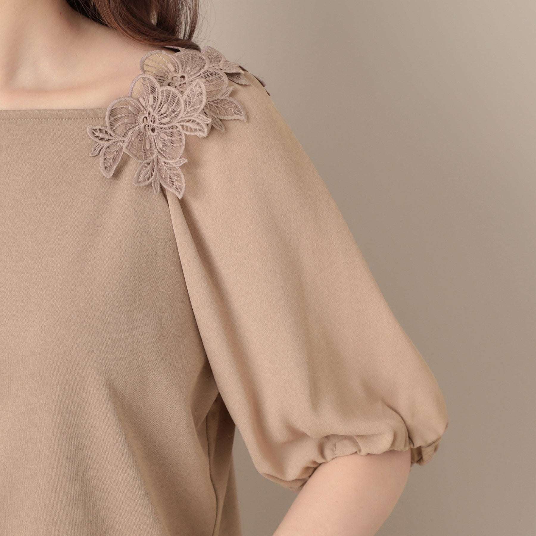 クチュール ブローチ Couture Brooch ラグランレースドッキングカットソー （オフホワイト(003)） オフホワイト(003)