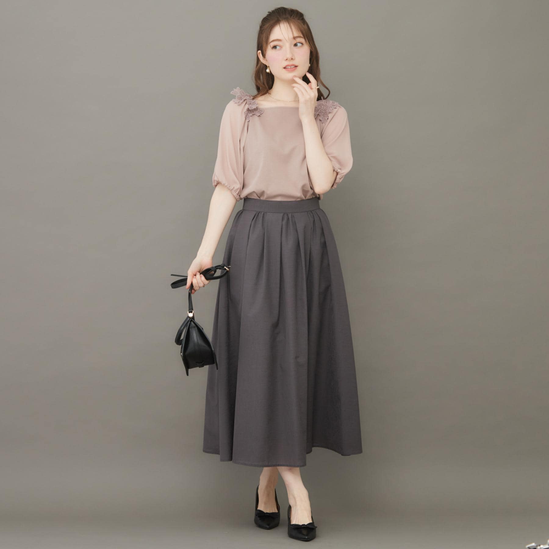 クチュール ブローチ Couture Brooch ラグランレースドッキングカットソー （オフホワイト(003)） オフホワイト(003)