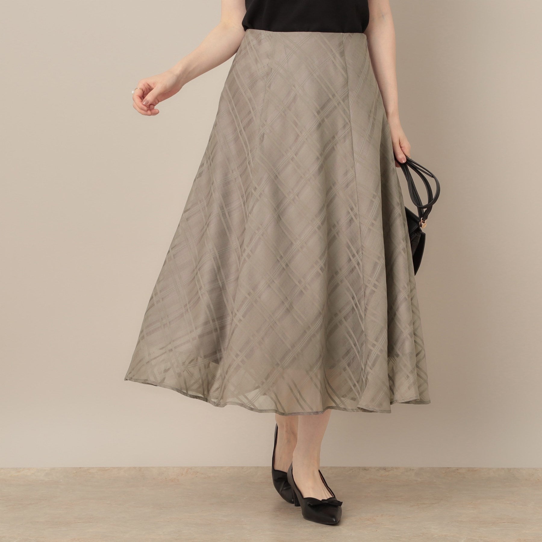 クチュール ブローチ Couture Brooch シアーチェックオーガンジースカート （トープ(054)） トープ(054)