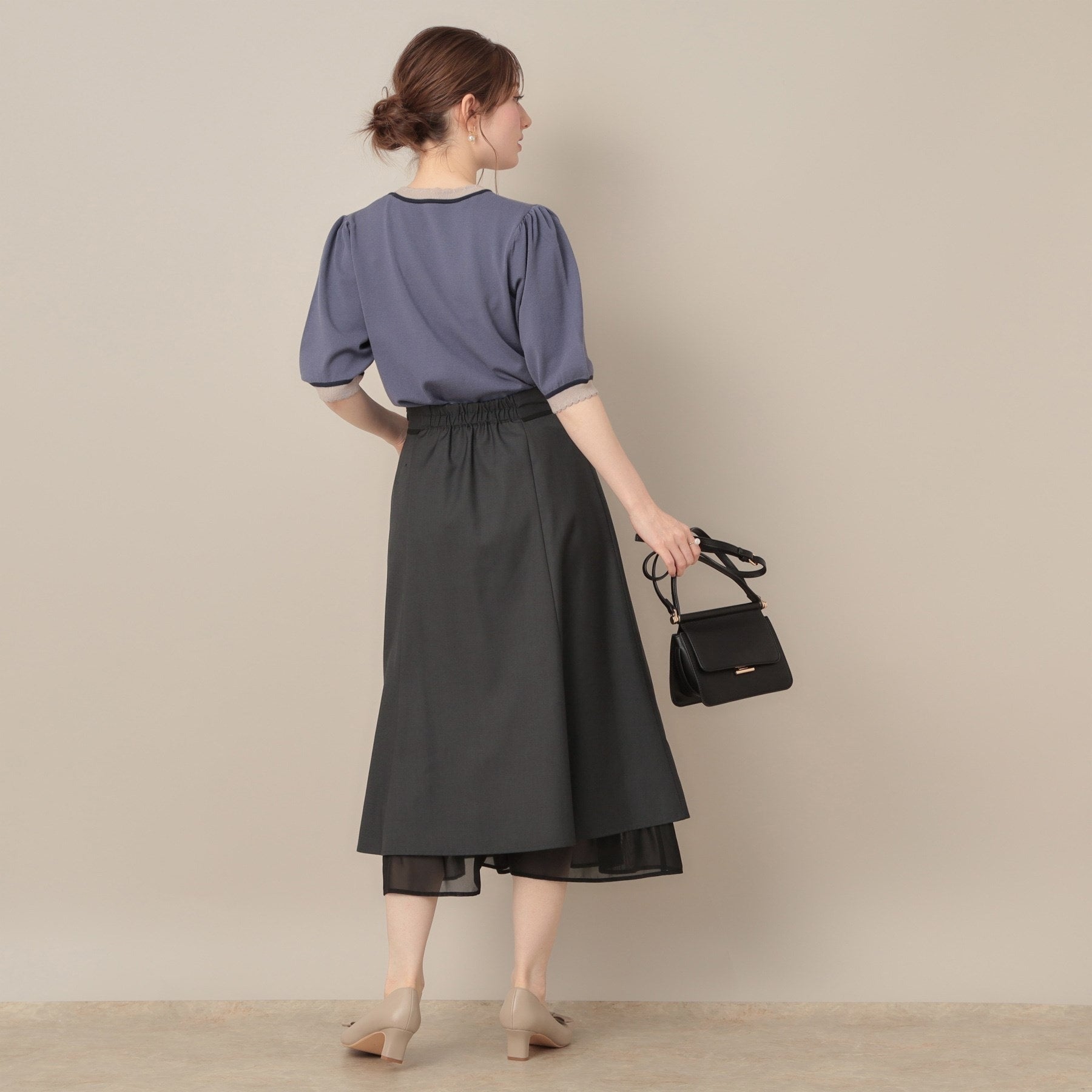 クチュール ブローチ Couture Brooch 裾シアーフレアスカート （ブラウン(044)） ブラウン(044)