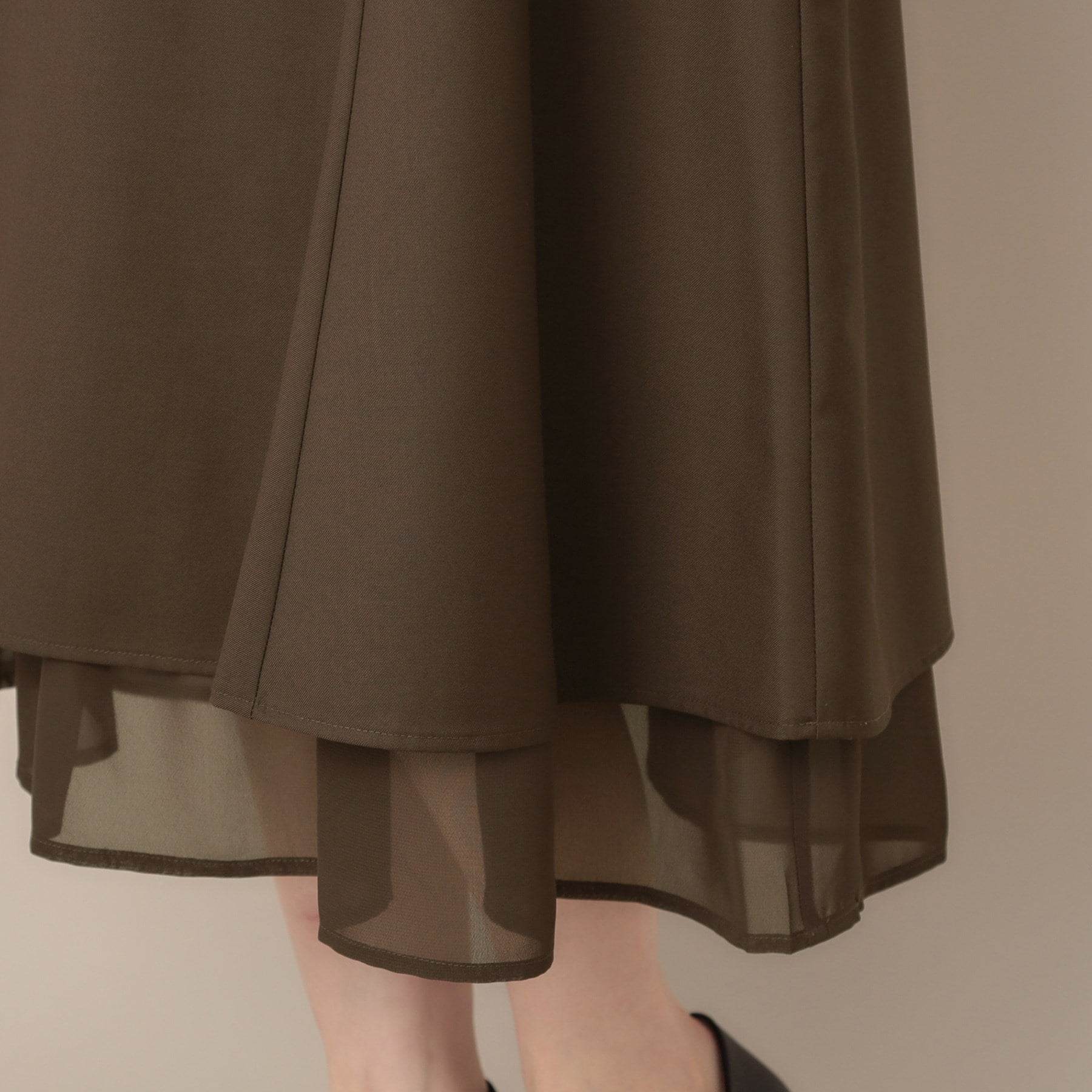 クチュール ブローチ Couture Brooch 裾シアーフレアスカート （ブラウン(044)） ブラウン(044)