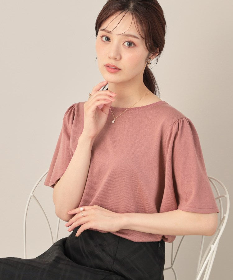 クチュール ブローチ Couture Brooch 配色フレアスリーブニット （ピンク(072)） ピンク(072)
