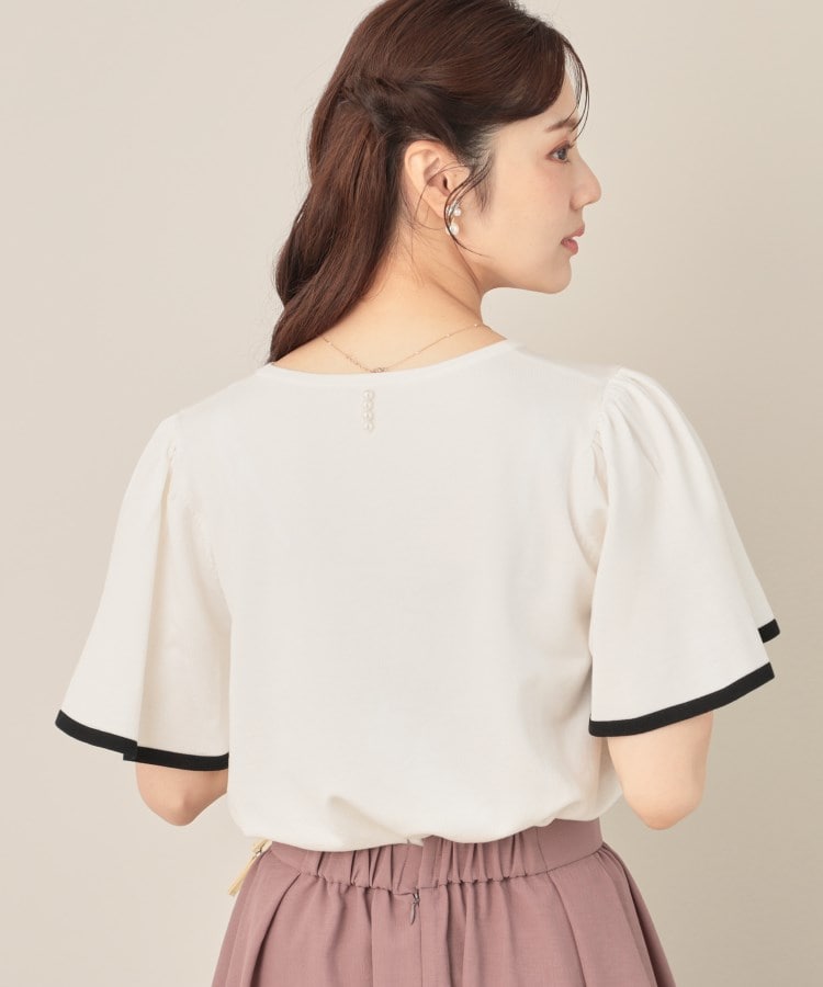 クチュール ブローチ Couture Brooch 配色フレアスリーブニット （ピンク(072)） ピンク(072)