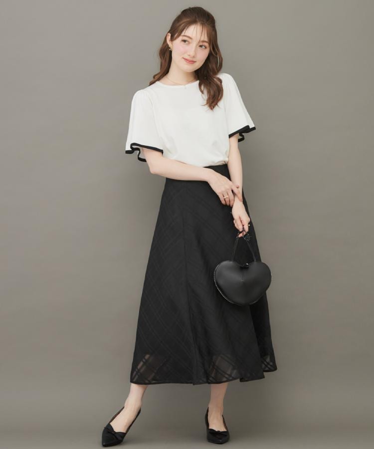 クチュール ブローチ Couture Brooch 配色フレアスリーブニット （ピンク(072)） ピンク(072)