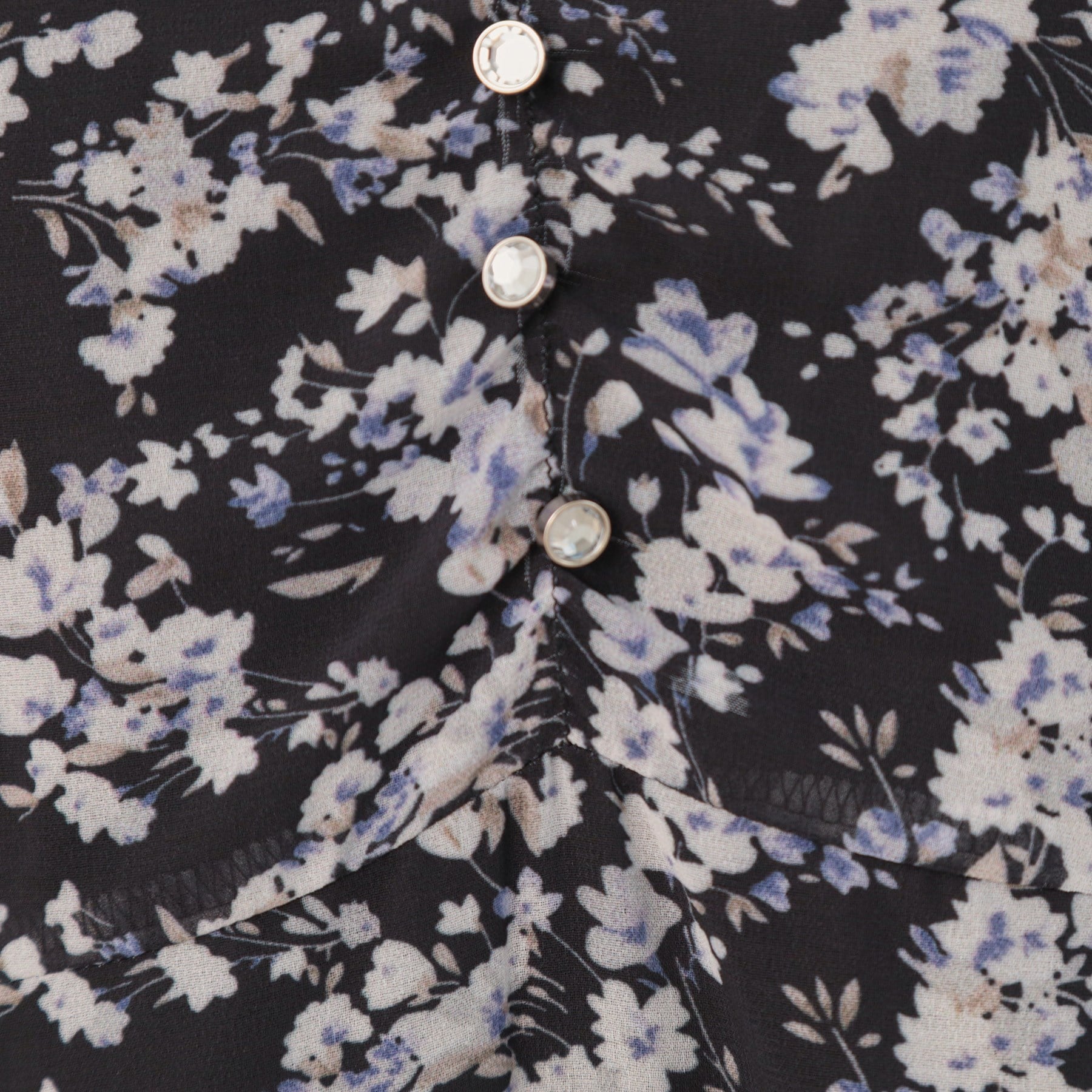 クチュール ブローチ Couture Brooch Vネックフラワーワンピース （ブラック(119)） ブラック(119)