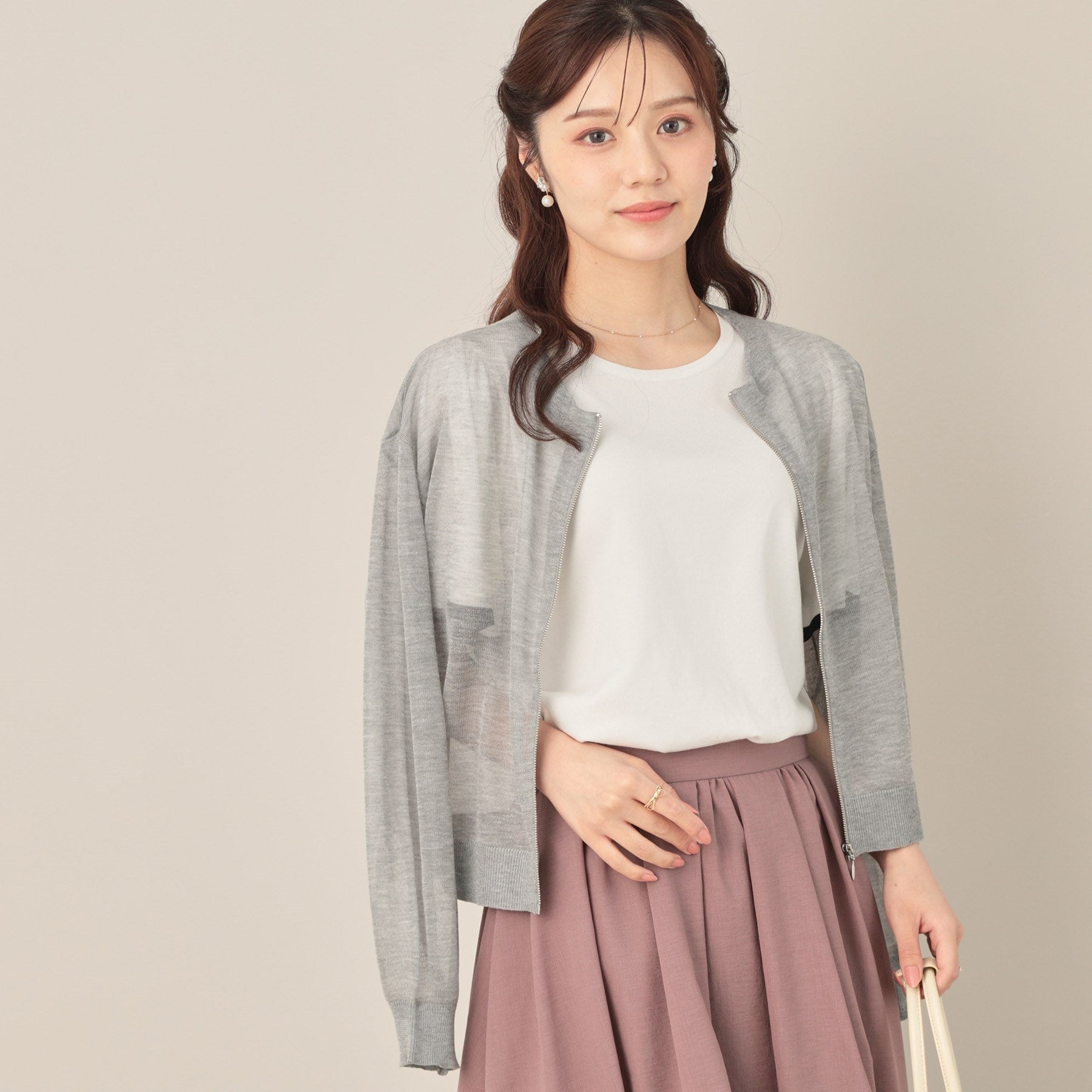 クチュール ブローチ Couture Brooch LEVITAシアージップアップブルゾン （ライトグレー(011)） ライトグレー(011)