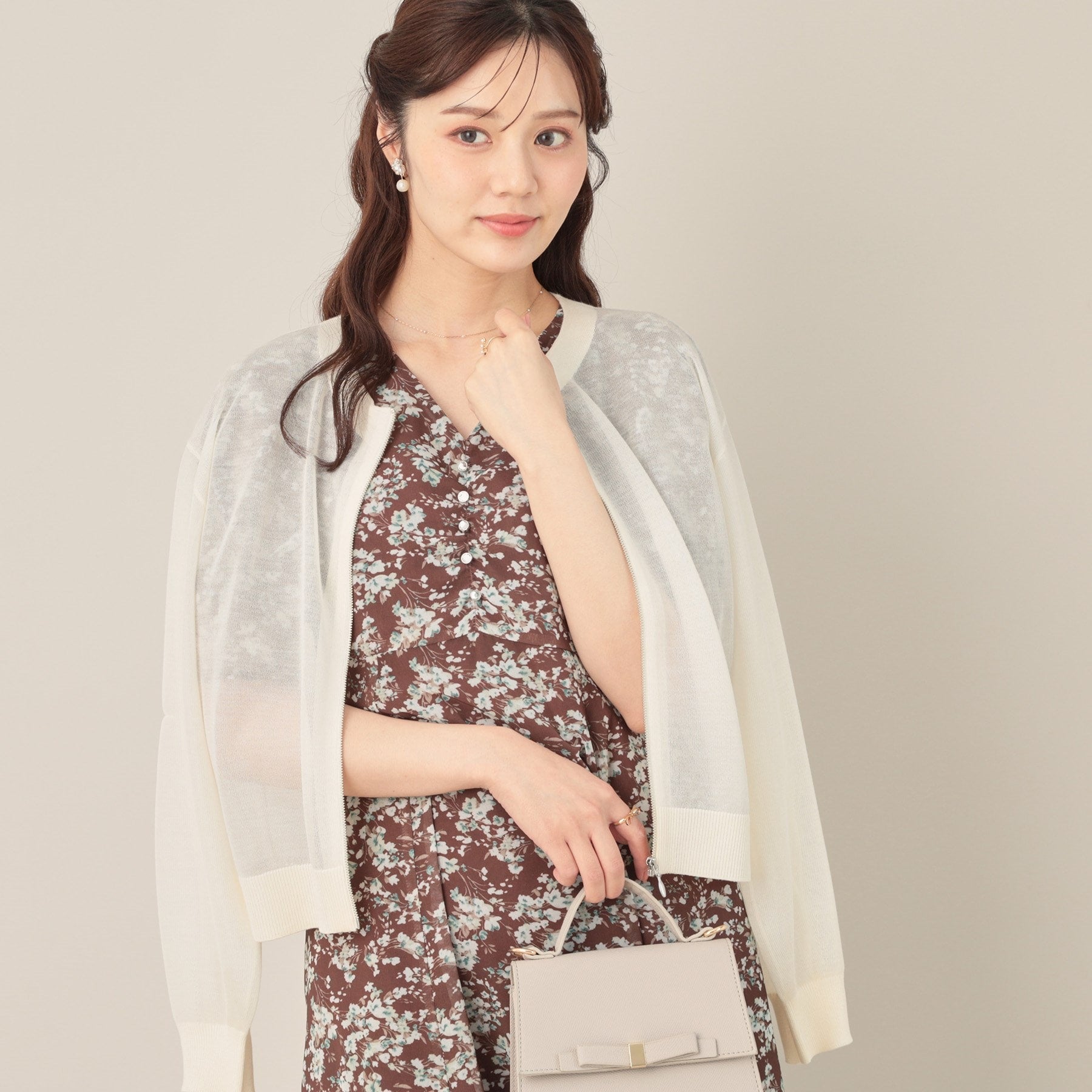 クチュール ブローチ Couture Brooch LEVITAシアージップアップブルゾン （ライトグレー(011)） ライトグレー(011)