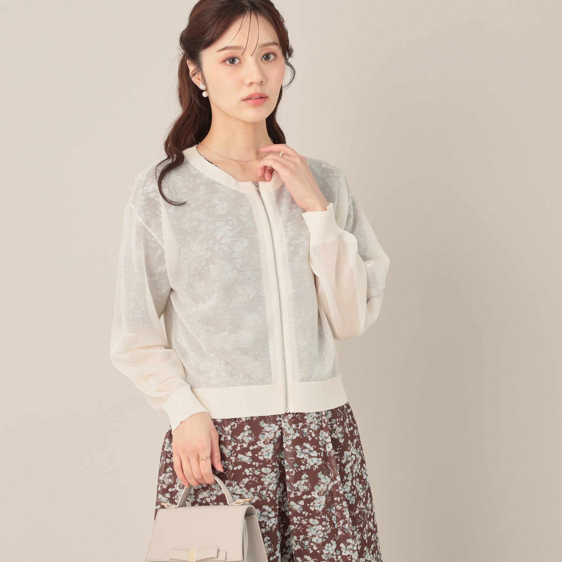 クチュール ブローチ Couture Brooch LEVITAシアージップアップブルゾン （ライトグレー(011)） ライトグレー(011)