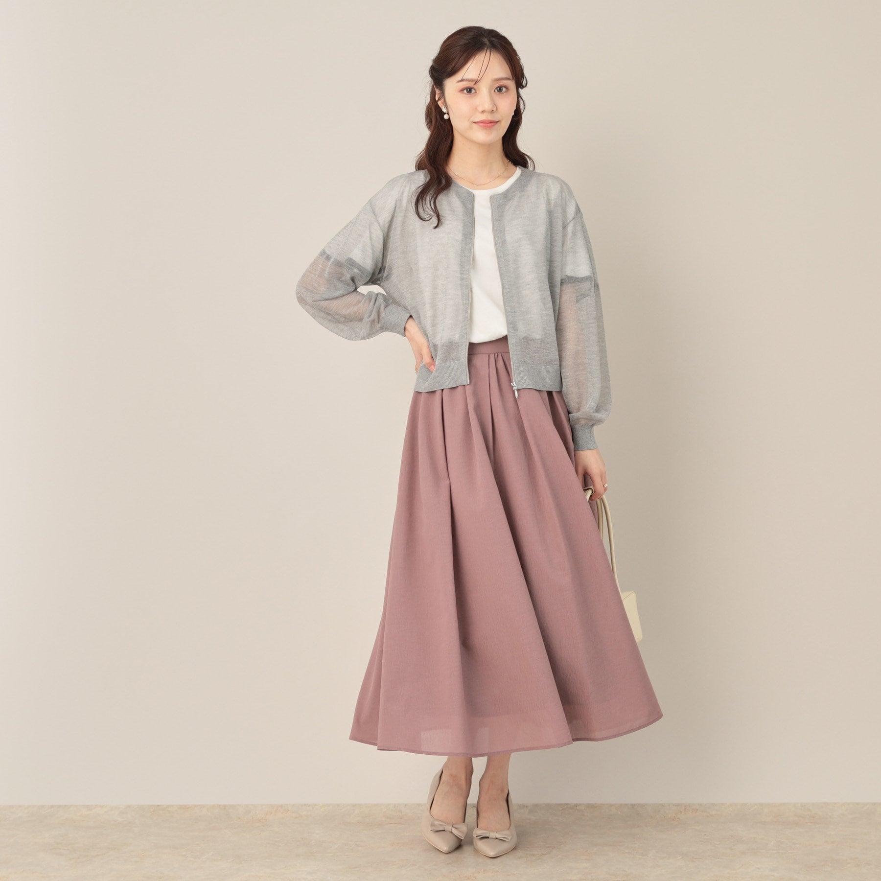 クチュール ブローチ Couture Brooch LEVITAシアージップアップブルゾン （ライトグレー(011)） ライトグレー(011)