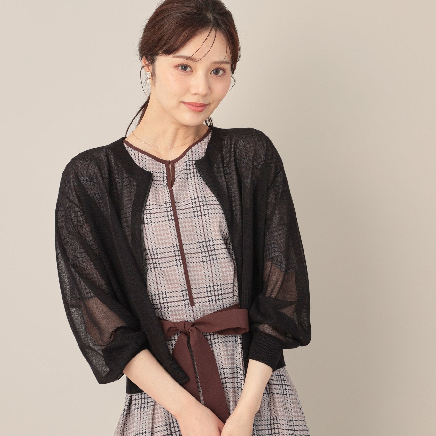 クチュール ブローチ Couture Brooch LEVITAシアージップアップブルゾン （ライトグレー(011)） ライトグレー(011)