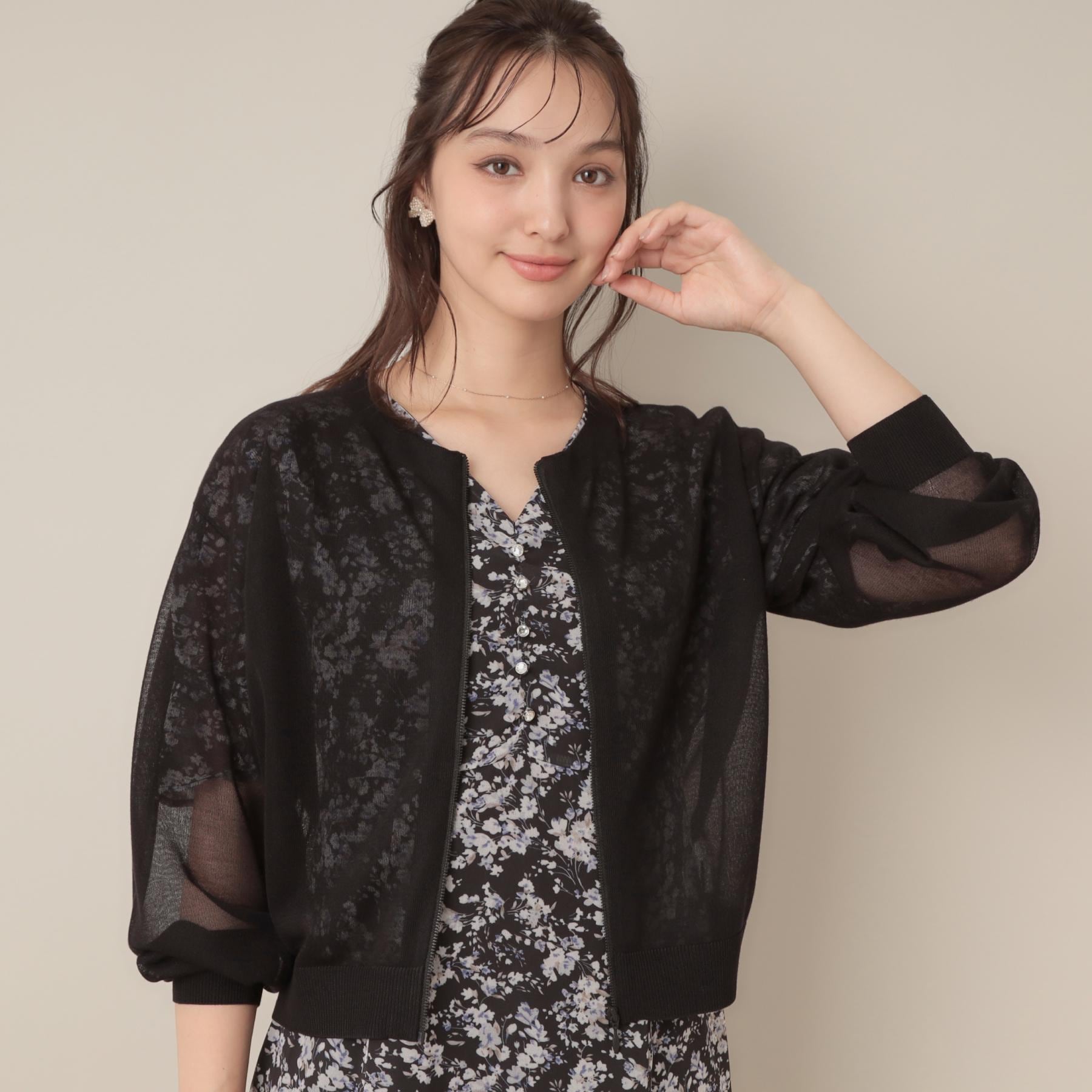 クチュール ブローチ Couture Brooch LEVITAシアージップアップブルゾン （ブラック(019)） ブラック(019)