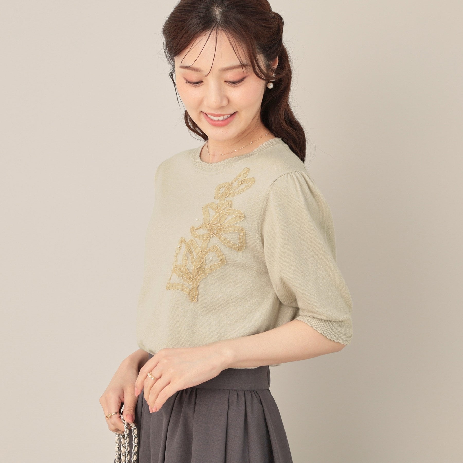 クチュール ブローチ Couture Brooch オーガンフリルフラワーニット （ピンク(071)） ピンク(071)