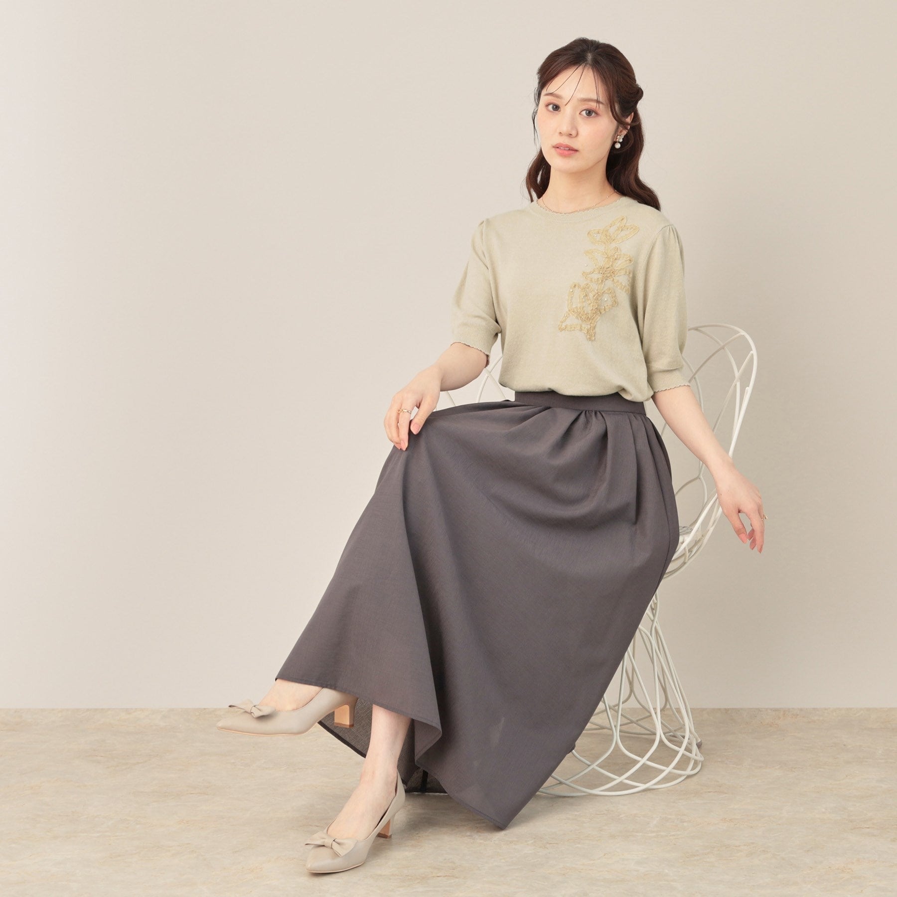 クチュール ブローチ Couture Brooch オーガンフリルフラワーニット （ピンク(071)） ピンク(071)