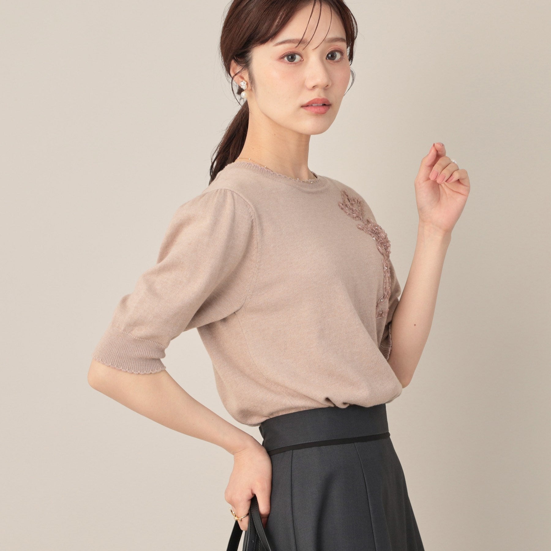 クチュール ブローチ Couture Brooch オーガンフリルフラワーニット （ピンク(071)） ピンク(071)