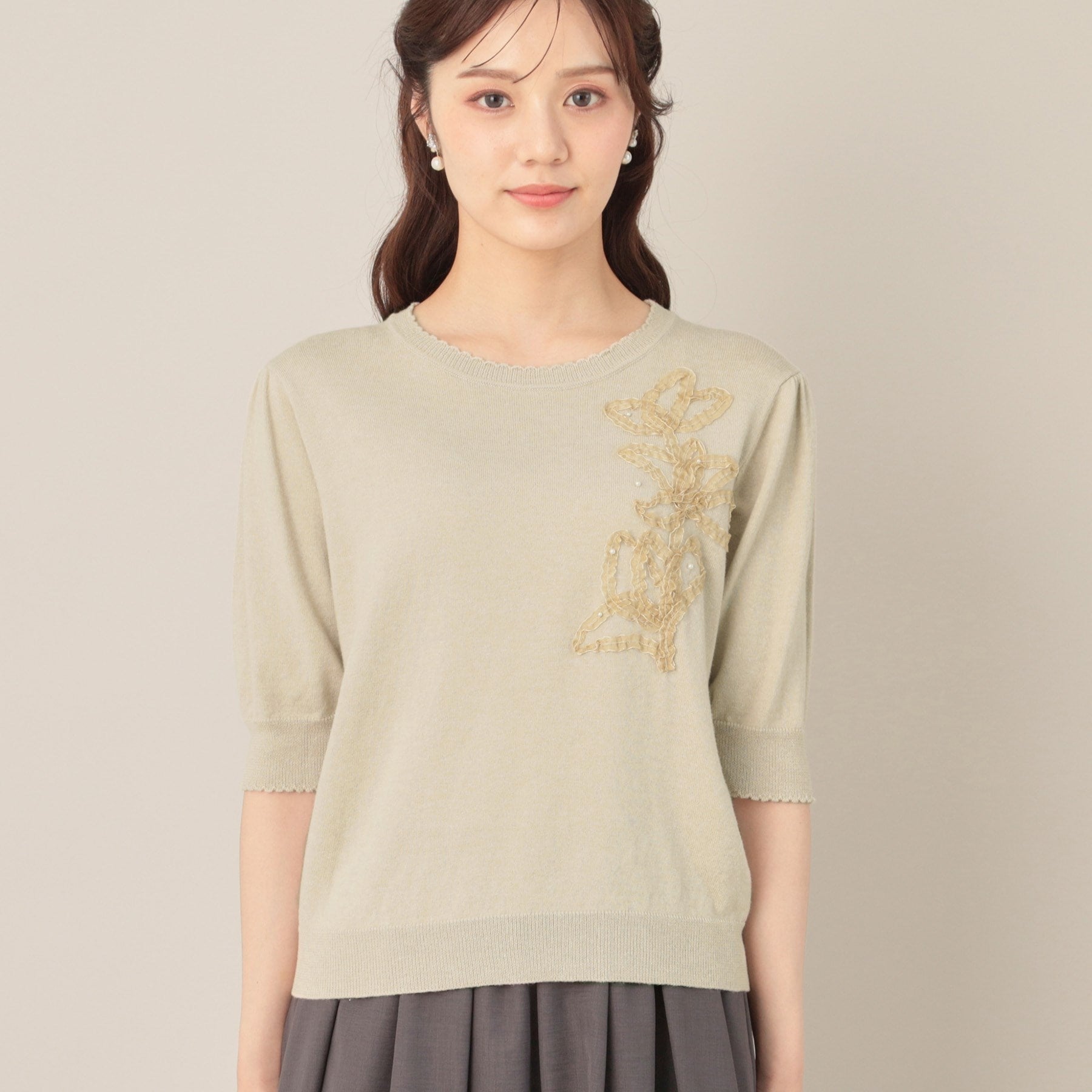 クチュール ブローチ Couture Brooch オーガンフリルフラワーニット （ピンク(071)） ピンク(071)