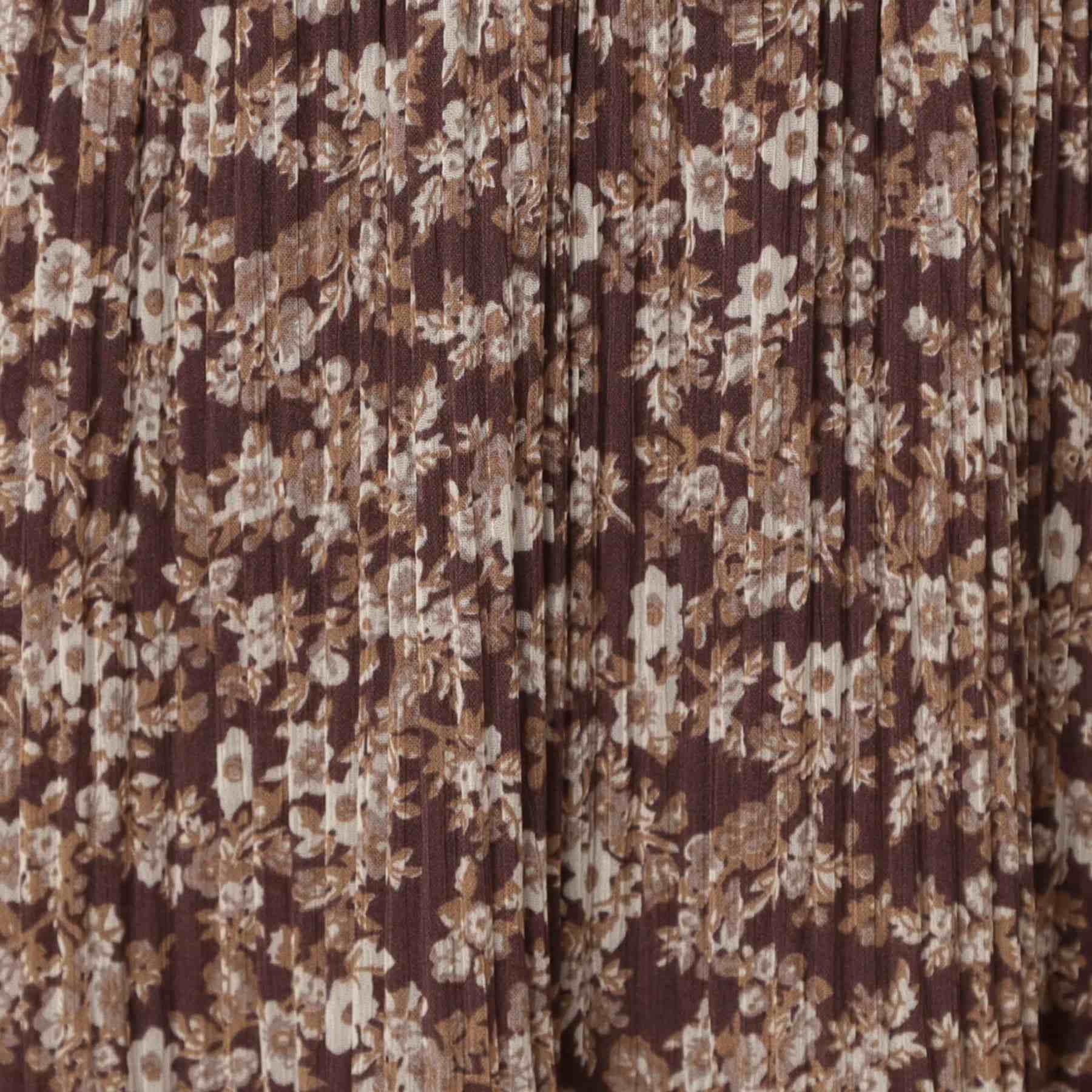 クチュール ブローチ Couture Brooch 【一枚で着映える・花柄・通勤】シフォン楊柳小花ワンピース （ボルドー(164)） ボルドー(164)