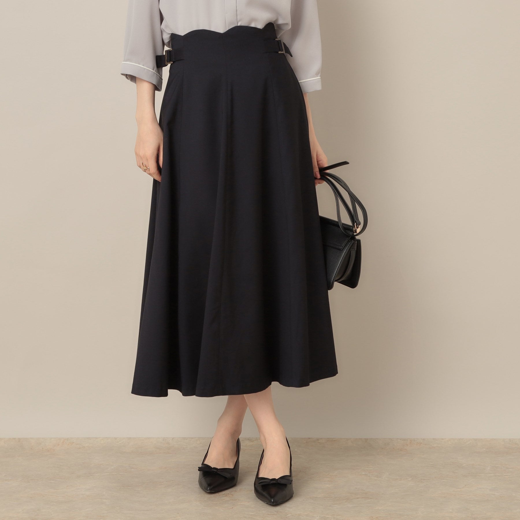 クチュール ブローチ Couture Brooch スカラウエスト サイドベルト パネルスカート （アイボリー(004)） アイボリー(004)