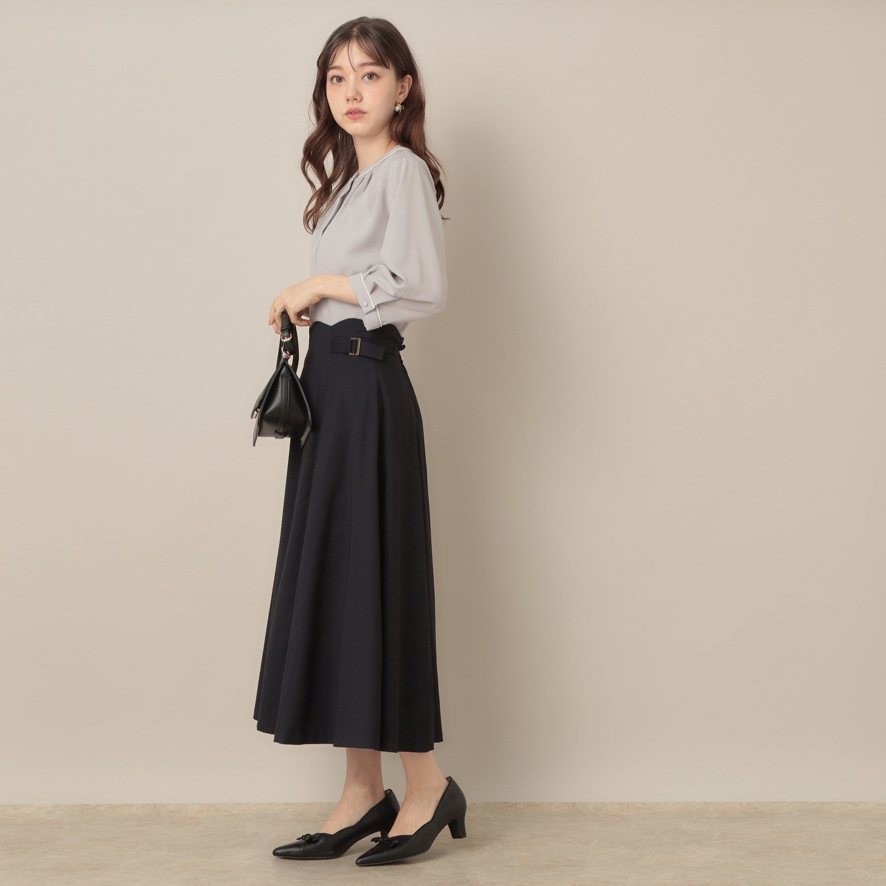 クチュール ブローチ Couture Brooch スカラウエスト サイドベルト パネルスカート （アイボリー(004)） アイボリー(004)