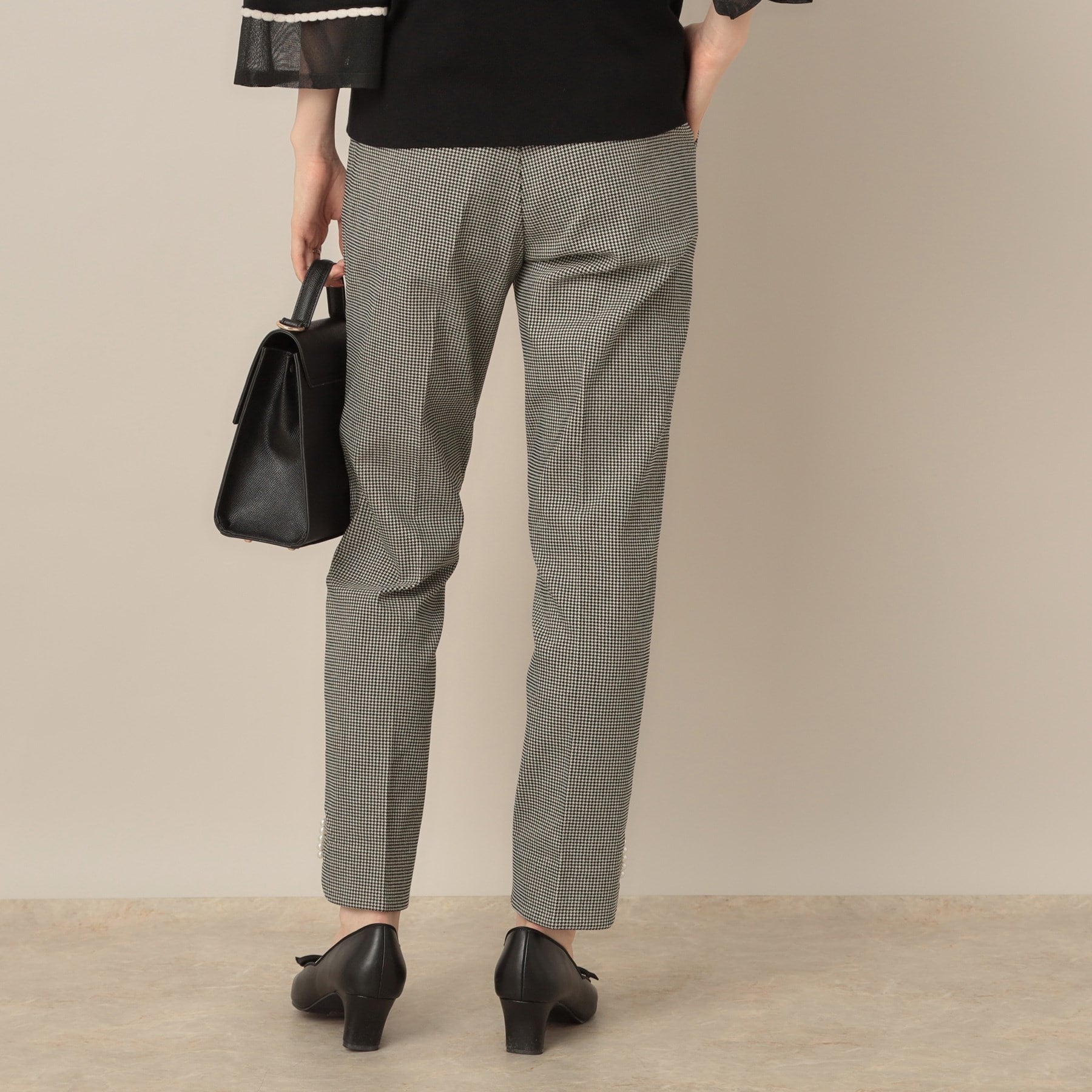 クチュール ブローチ Couture Brooch ポイントパール調ハイパーストレッチパンツ （ネイビー(094)） ネイビー(094)